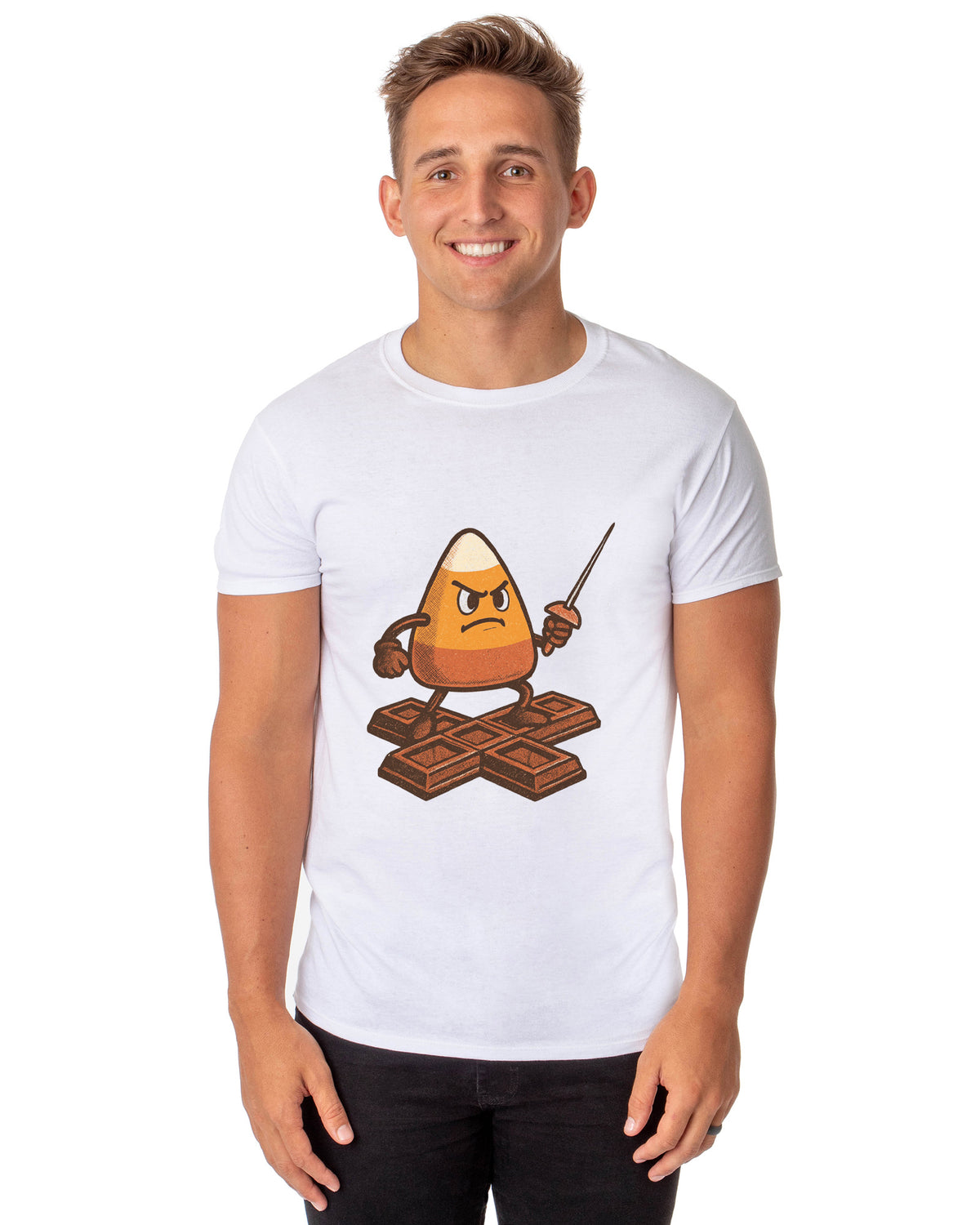 PJammy Halloween Chocolate Defender Candy Corn Men's T-Shirt