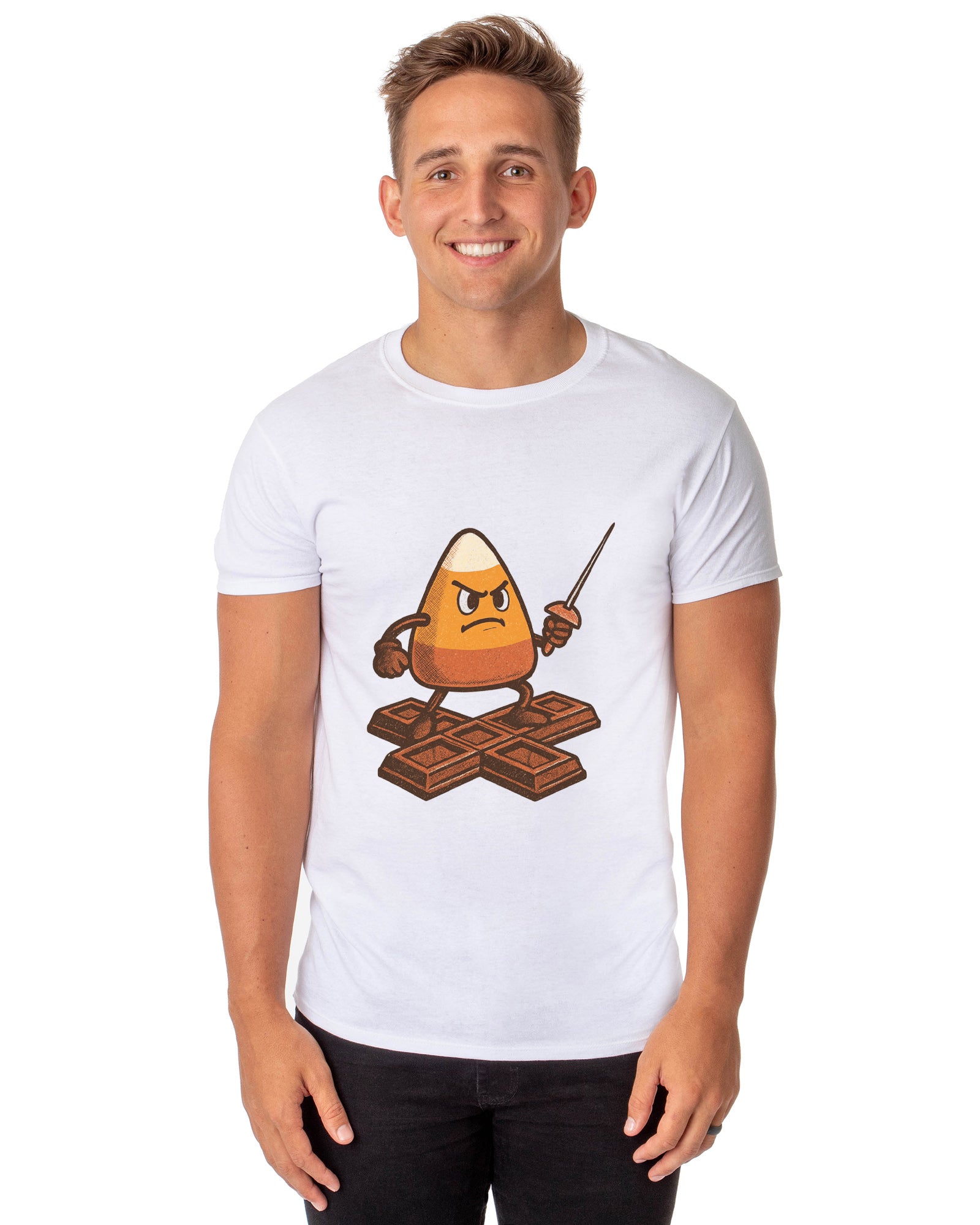 PJammy Halloween Chocolate Defender Candy Corn Men's T-Shirt
