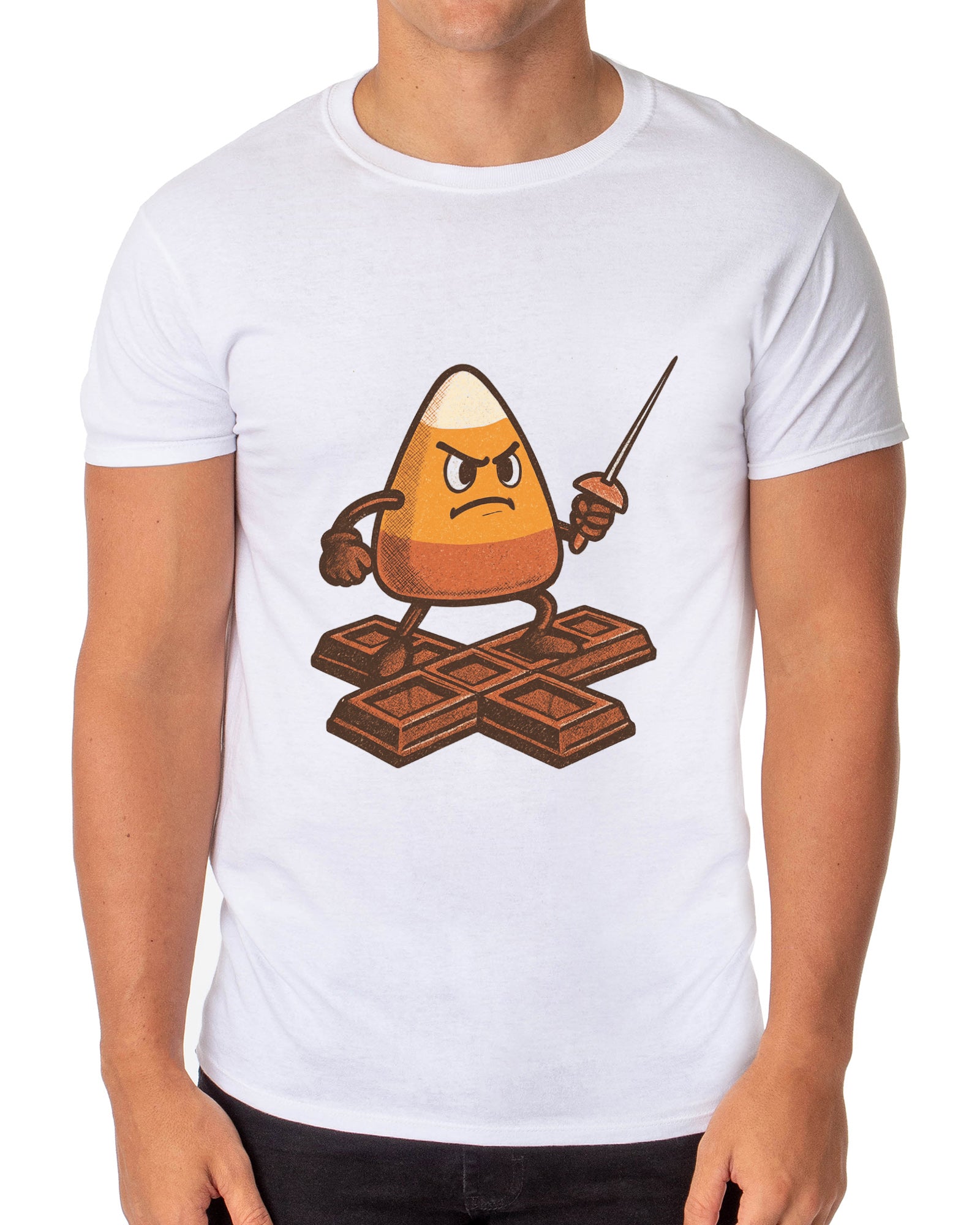 PJammy Halloween Chocolate Defender Candy Corn Men's T-Shirt