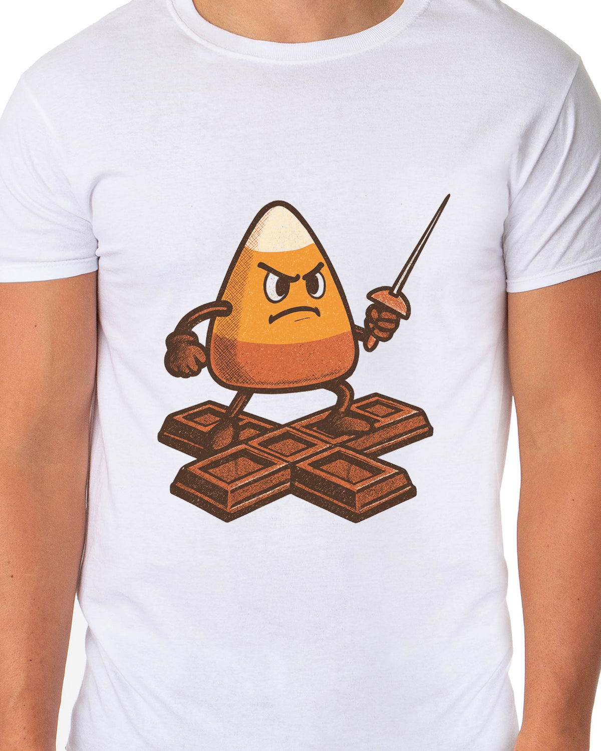 PJammy Halloween Chocolate Defender Candy Corn Men's T-Shirt
