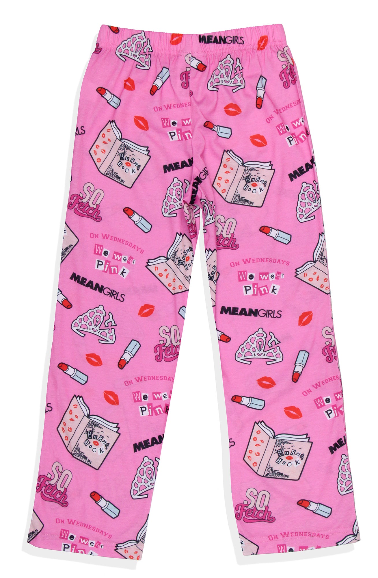 Mean Girls On Wednesdays We Wear Pink Girls' Tossed Print Pajama Pants