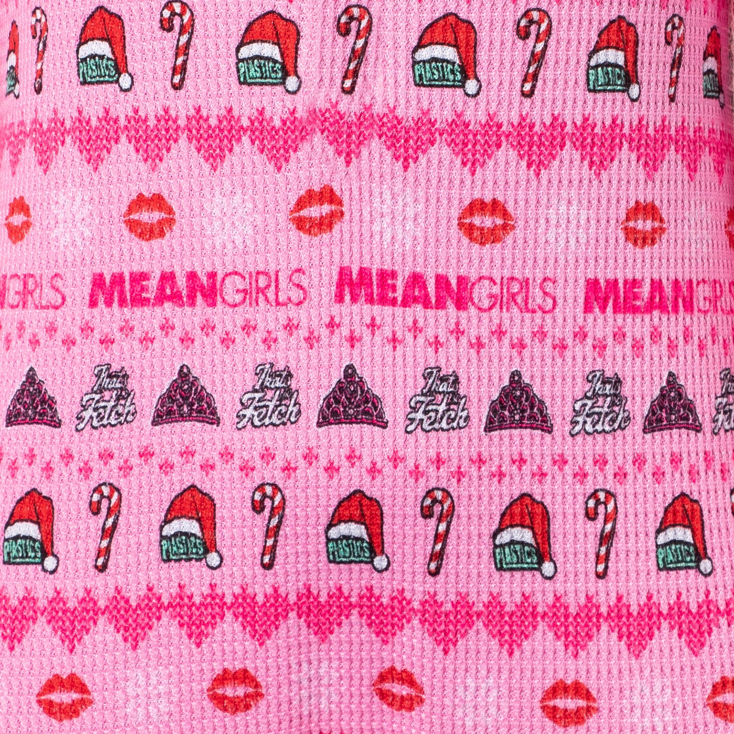 Mean Girls Women's Christmas Waffle Union Suit One-Piece Pajamas