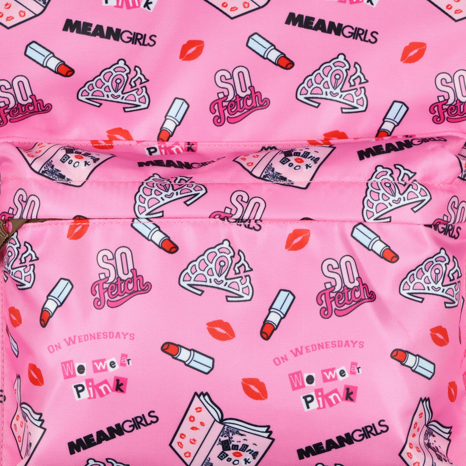 Mean Girls Backpack Burn Book We Wear Pink Laptop Travel Bag