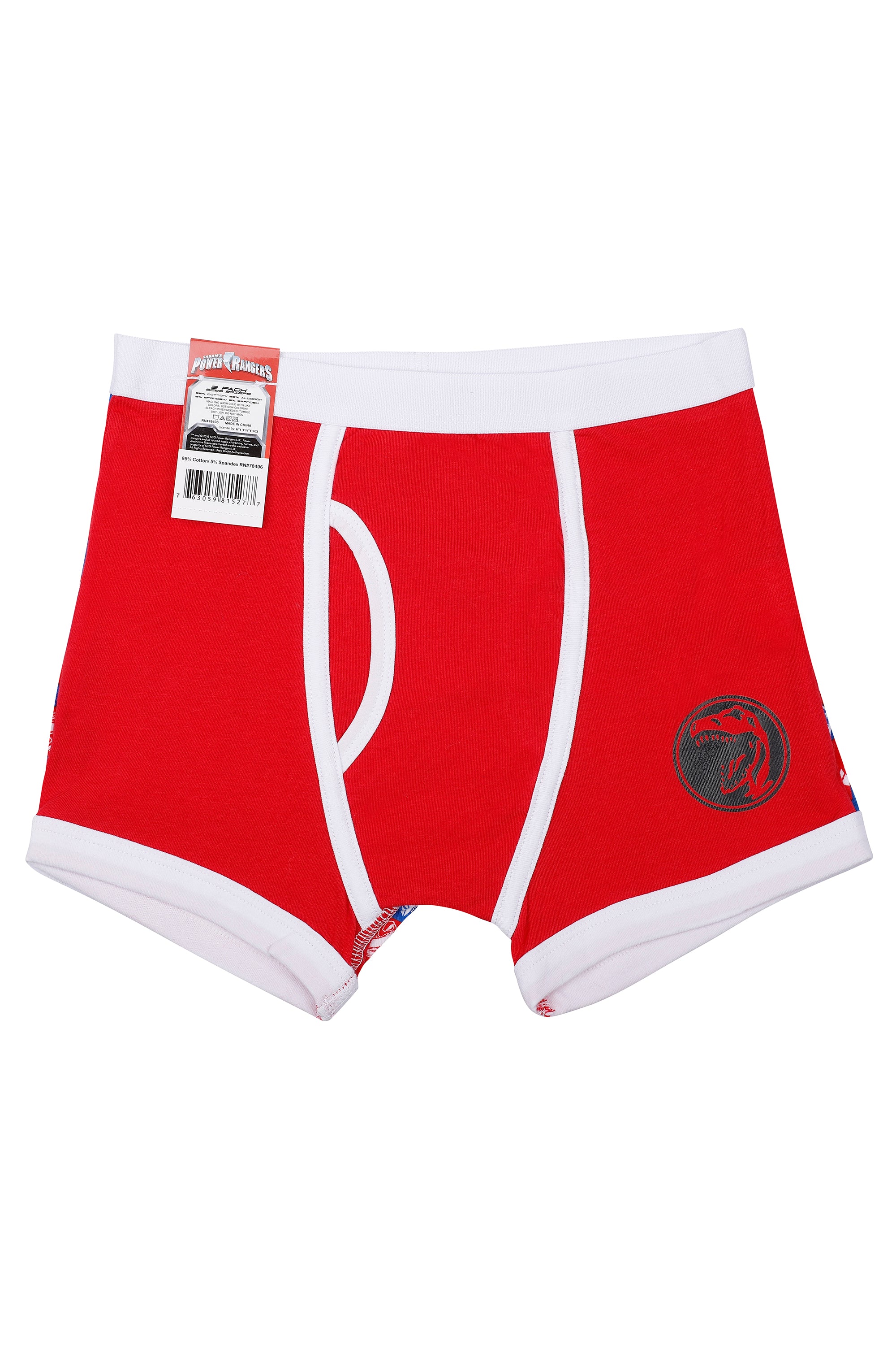 Power Ranger Boys Red Ranger Underwear 2 Pack