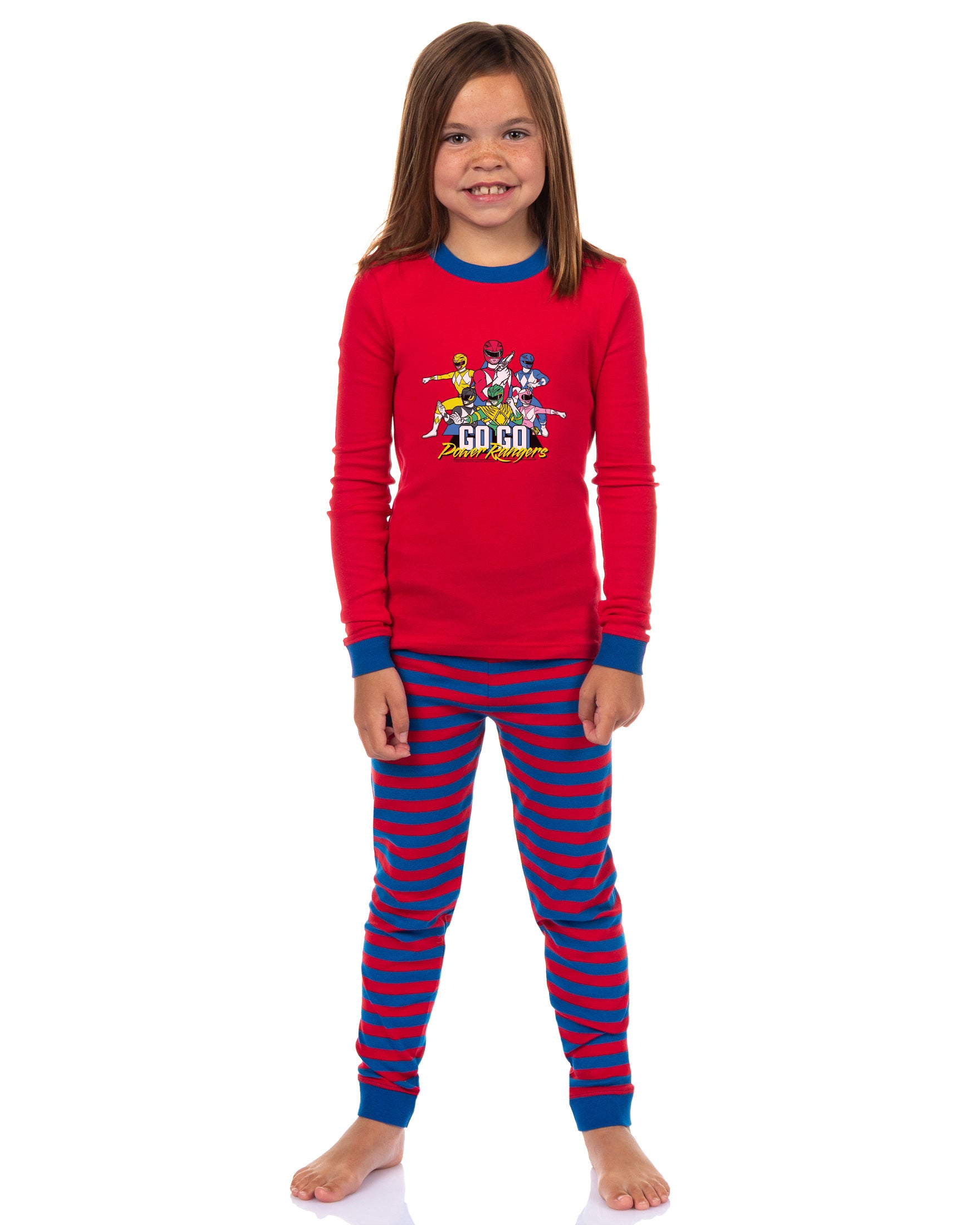Power Rangers Boys' Classic Team Ranger Character 2 Piece Tight Fit Sleep Pajama Set