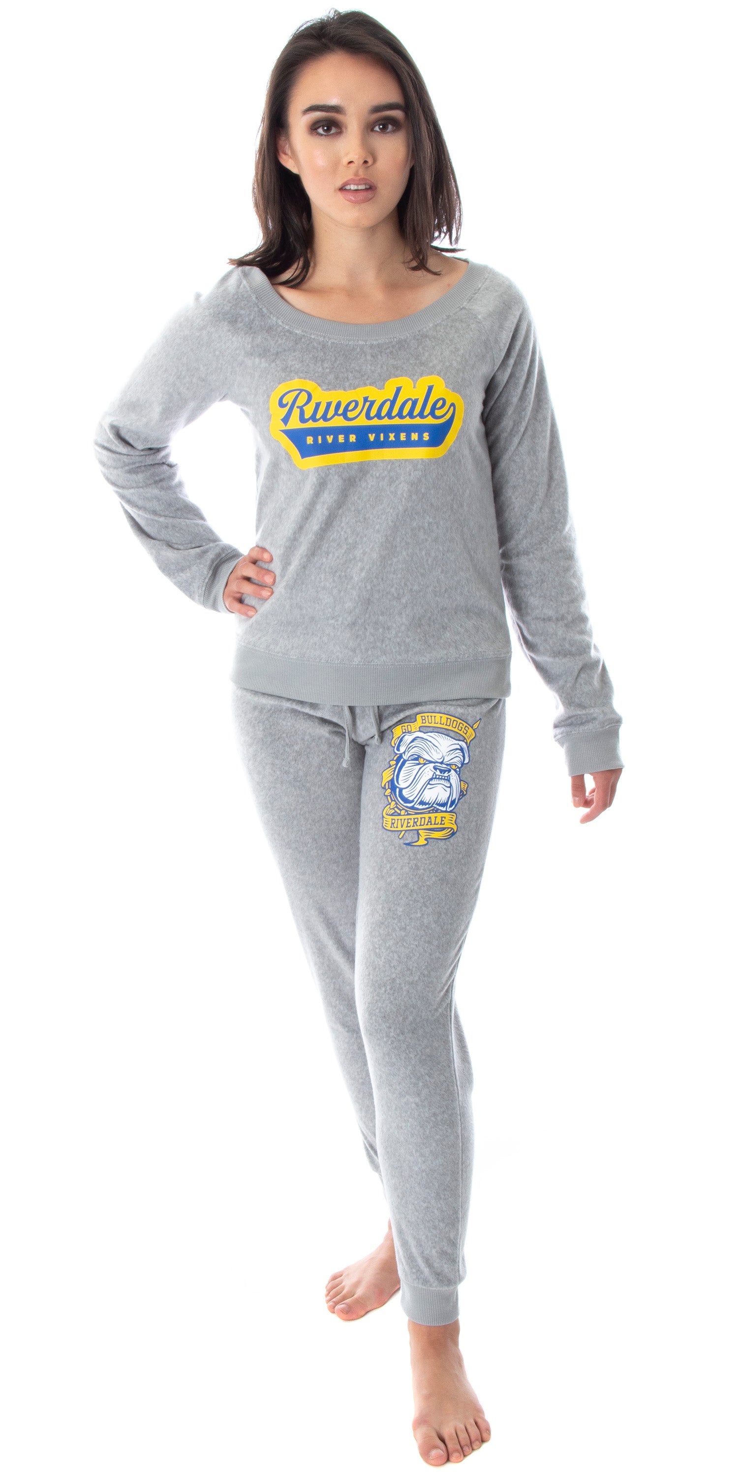 Riverdale High River Vixens Juniors' Go Bulldogs Jogger Pajama Set