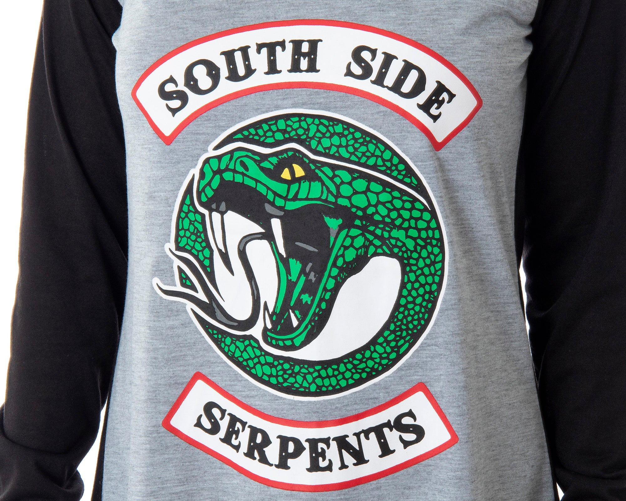 Riverdale Women's Southside Serpents Raglan Sleep Shirt Pajama Nightgown