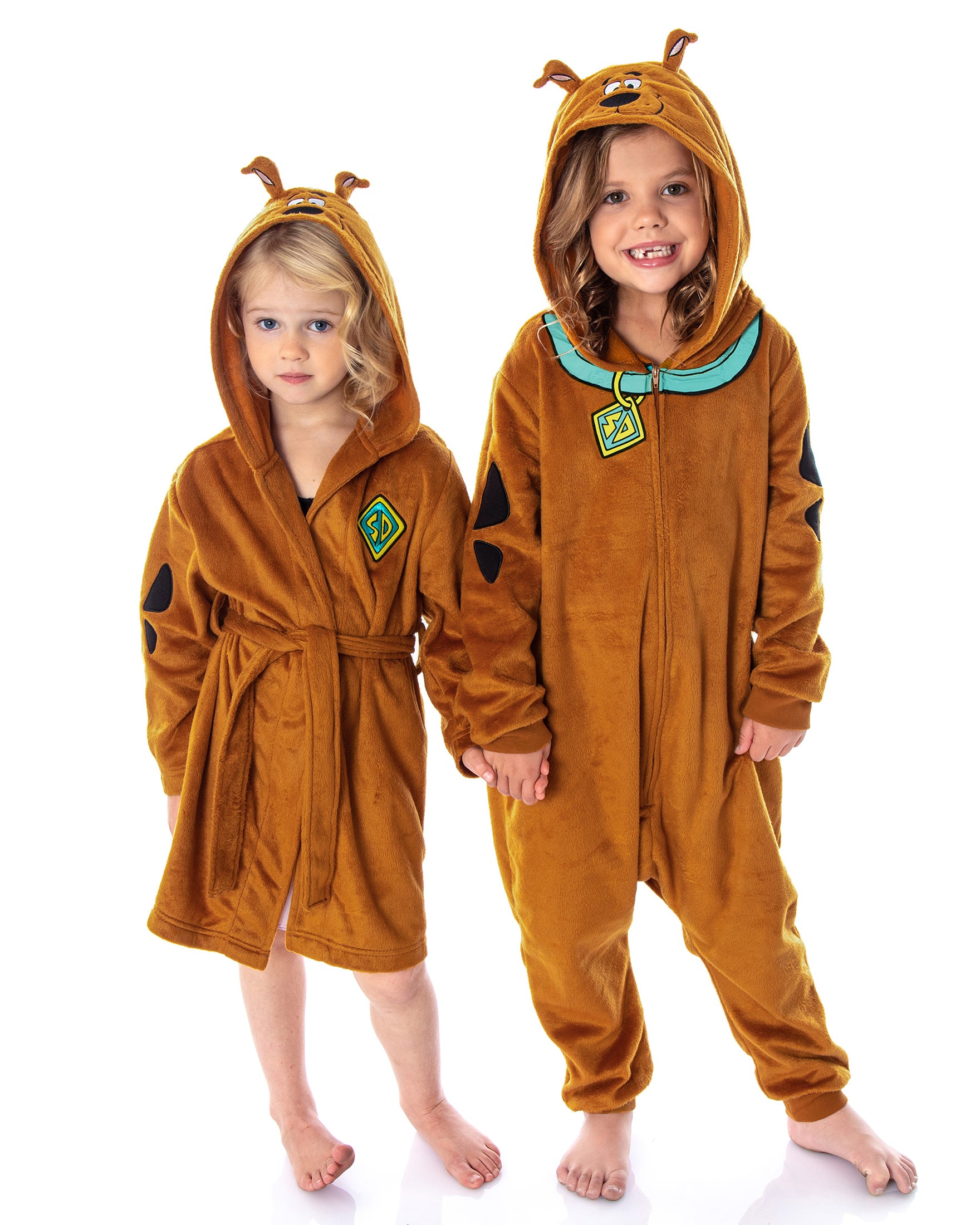 Scooby Doo Toddler Girls' One Piece Hooded Pajama Union Suit