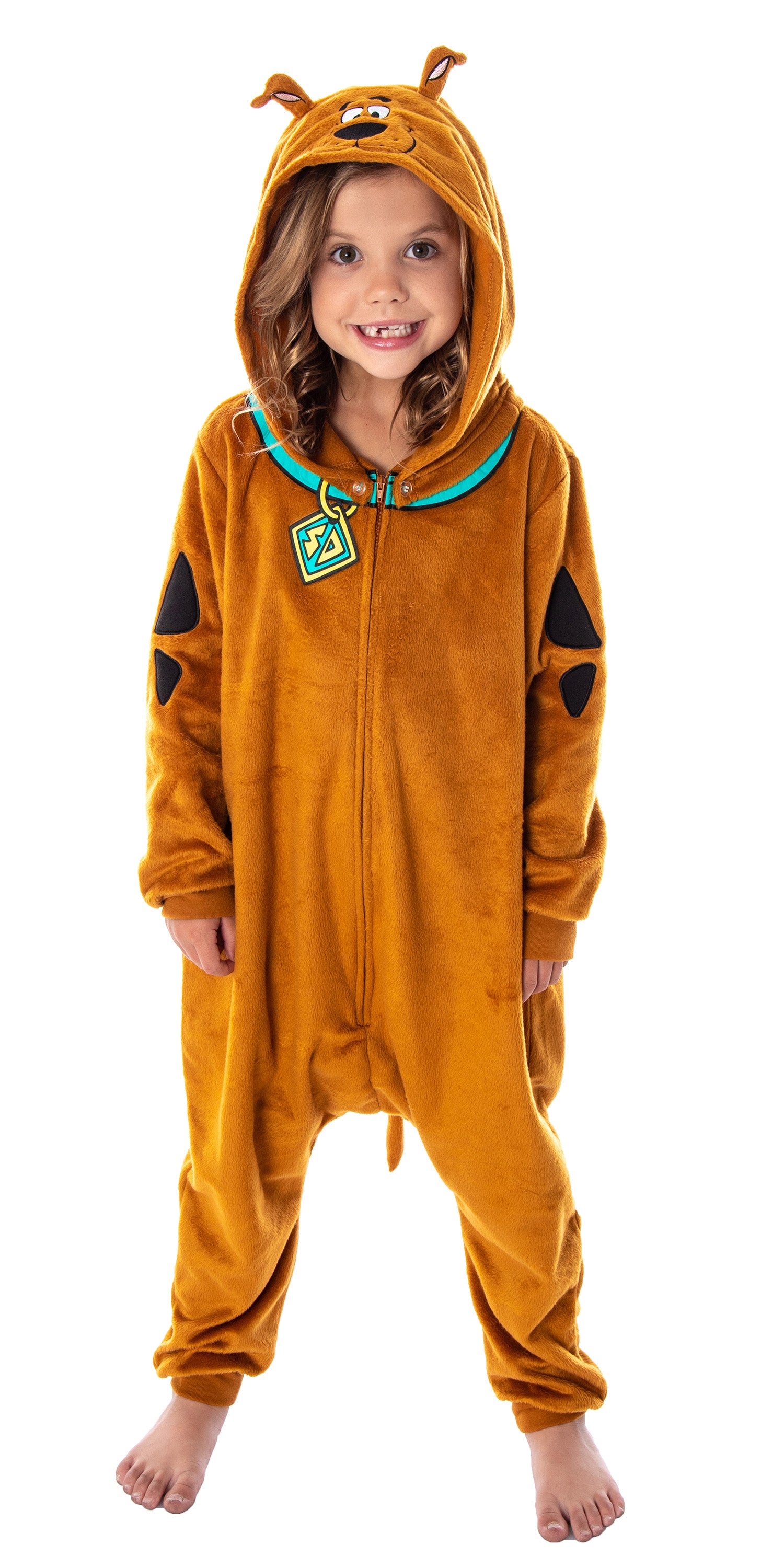 Scooby Doo Kids Scooby Doo Costume One-Piece Pajama Union Suit (10/12)