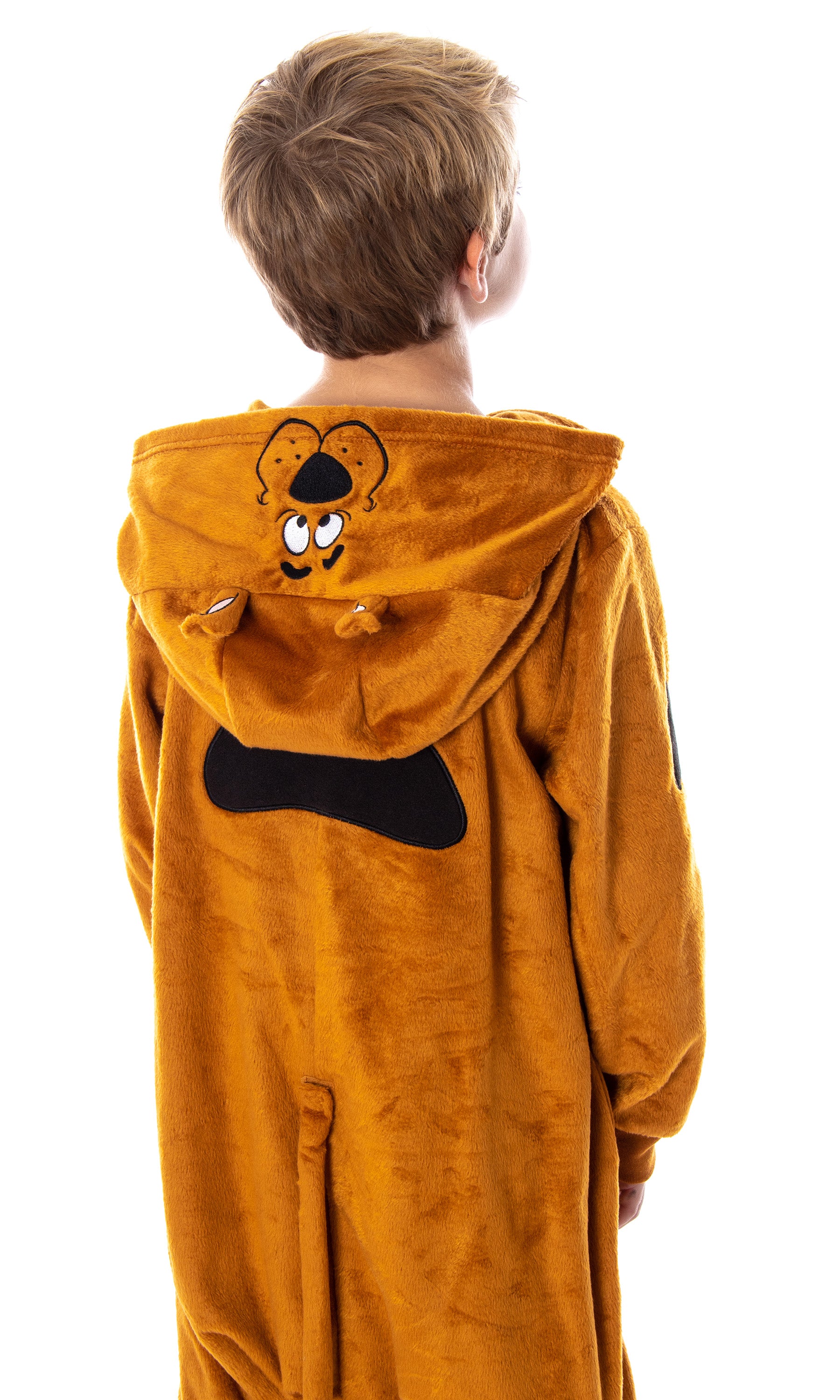 Scooby Doo Girls' Hooded Character Union Suit Lounge One-Piece Pajama