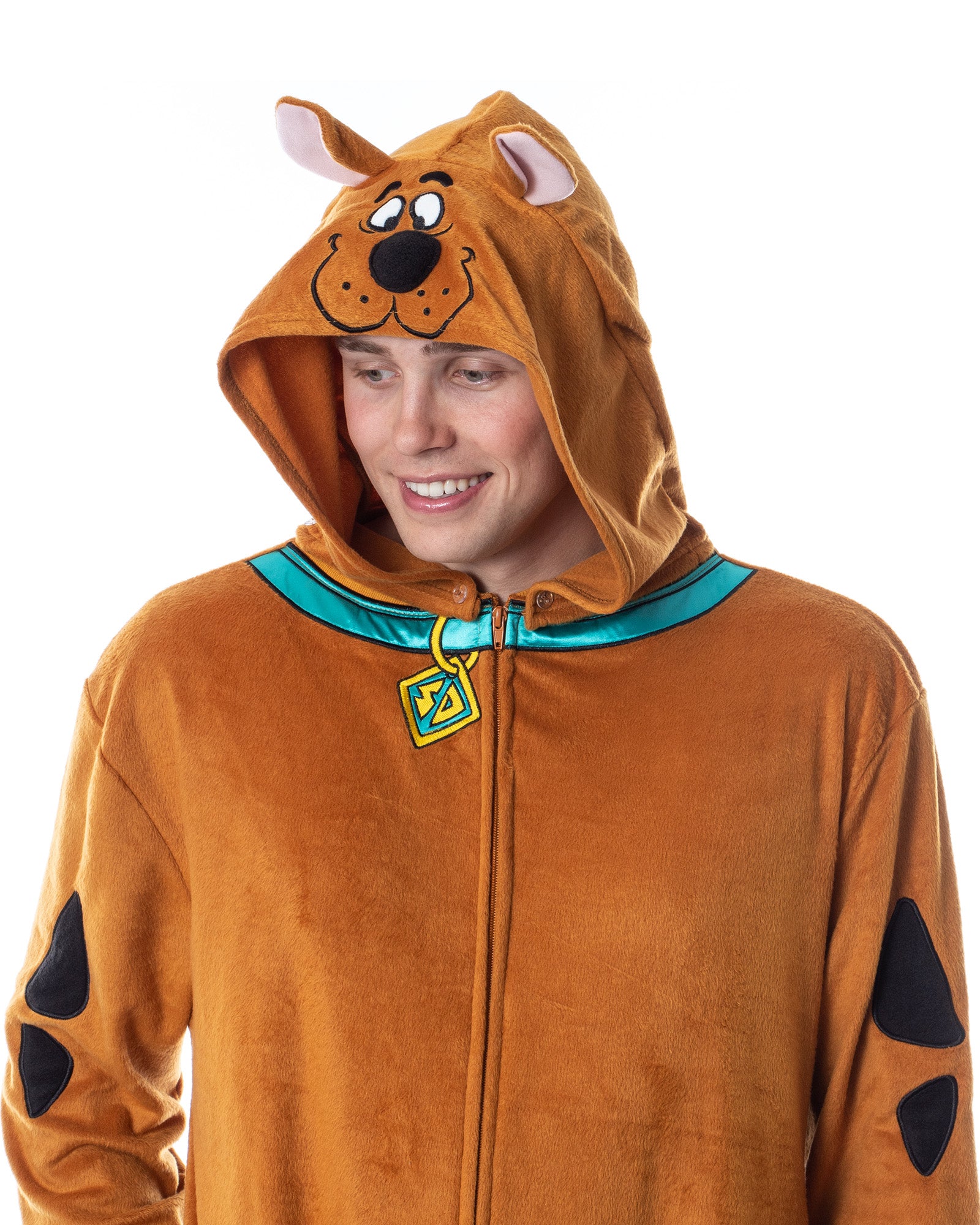 Scooby-Doo Mens' Hooded Character Union Suit Costume Pajama Kigurumi