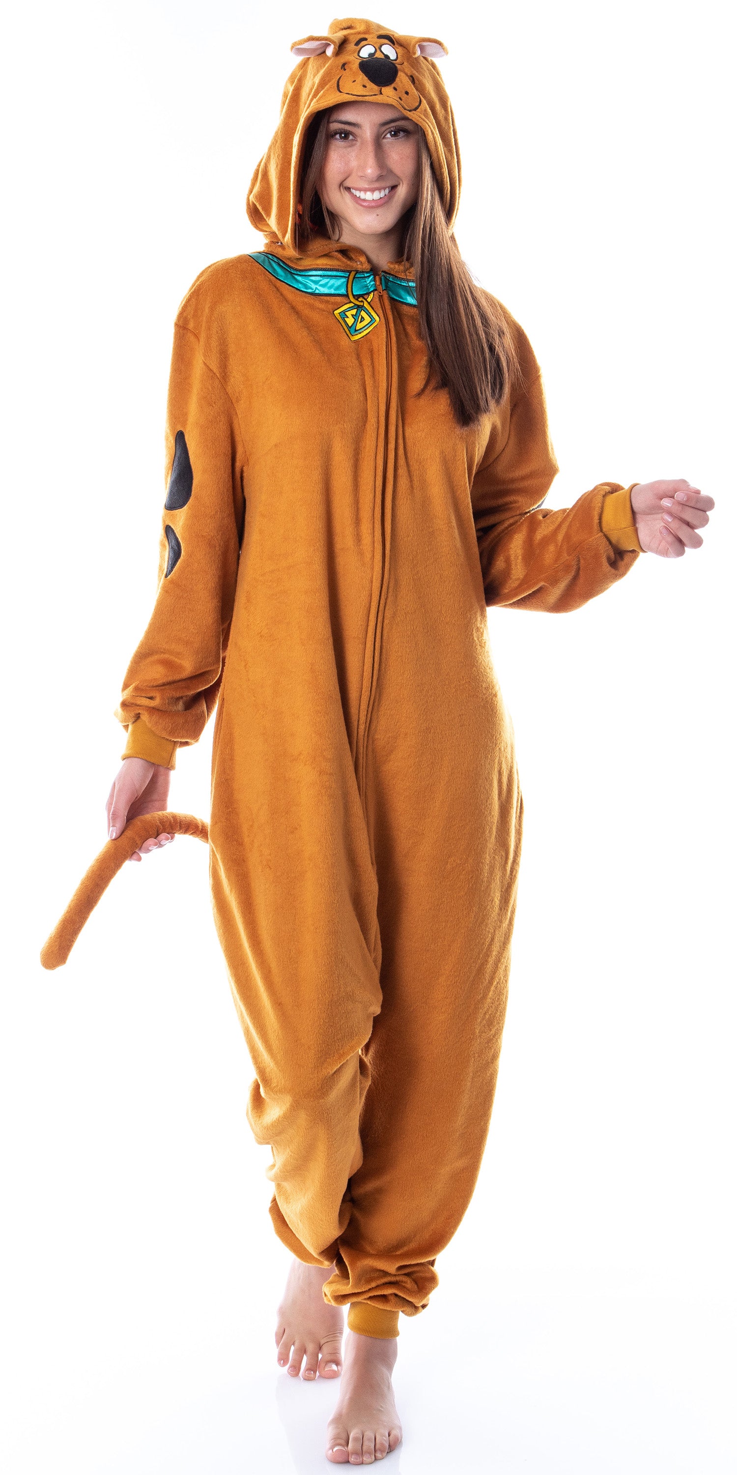 Scooby-Doo Mens' Hooded Character Union Suit Costume Pajama Kigurumi