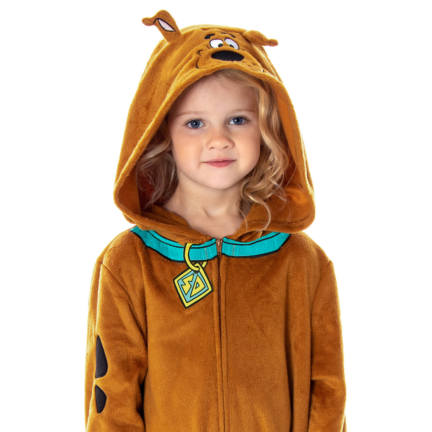 Scooby Doo Toddler Girls' One Piece Hooded Pajama Union Suit