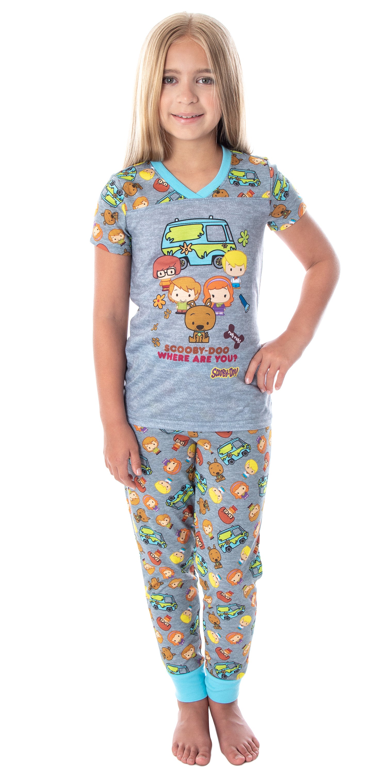 Scooby Doo Girls Pajamas Where Are You? Chibi Figures PJs
