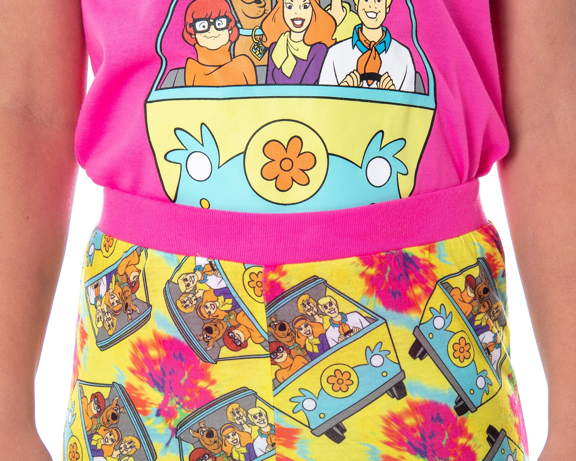 Scooby Doo Girls' Mystery Machine Shirt And Pants 2 PC Pajama Set