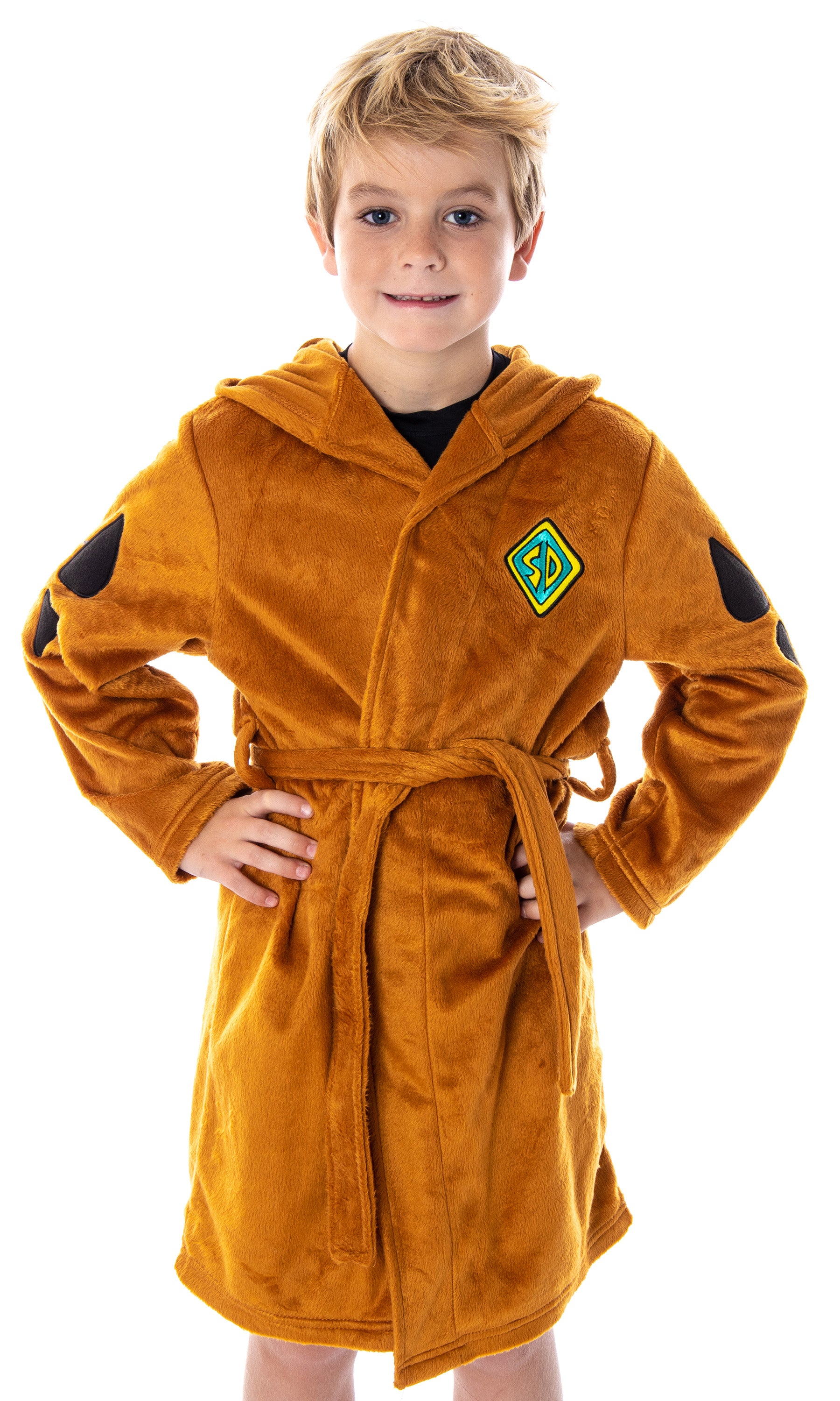 Scooby Doo Kids Costume Robe Soft Plush Fleece Hooded With Ears