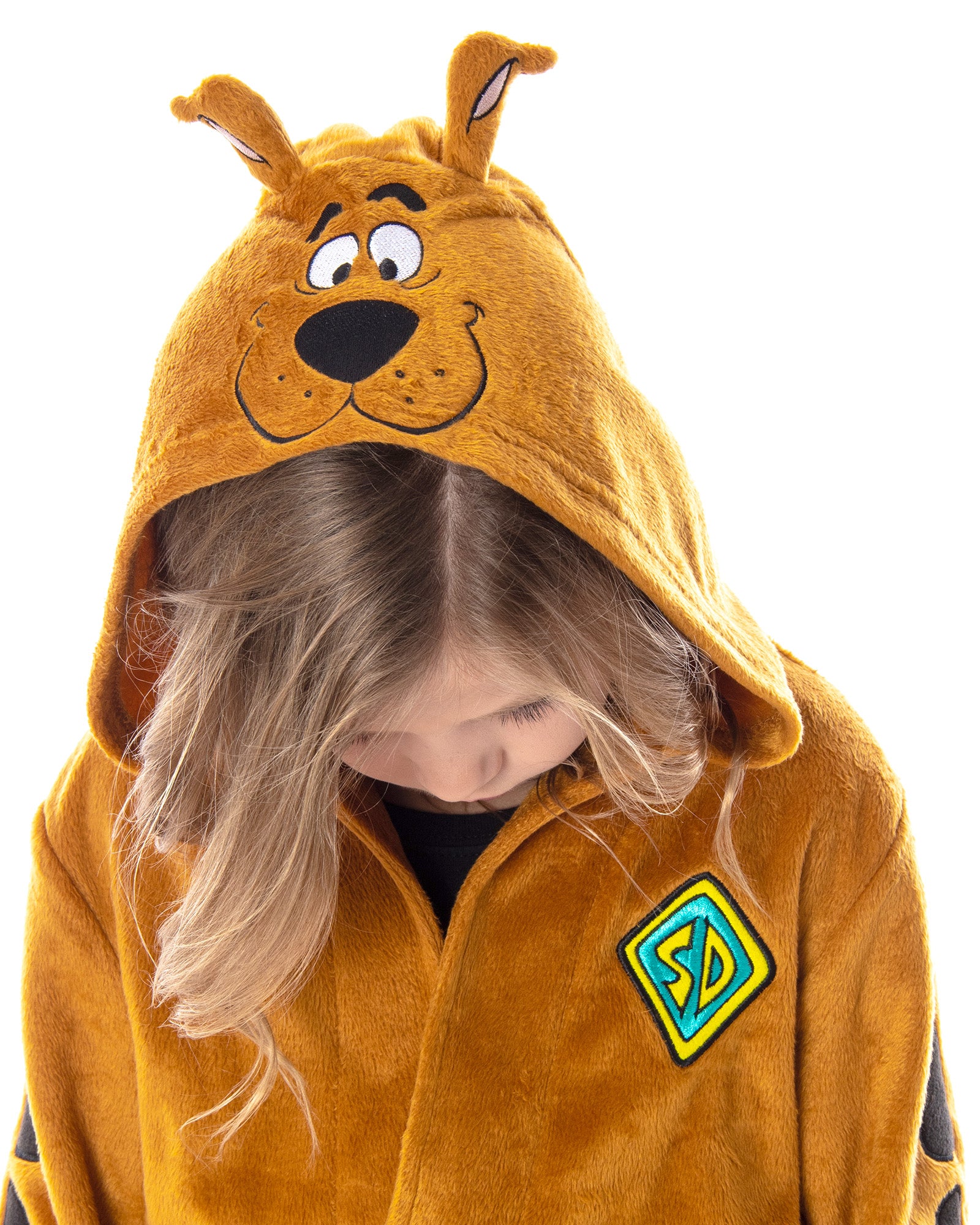 Scooby Doo Kids Costume Robe Soft Plush Fleece Hooded With Ears