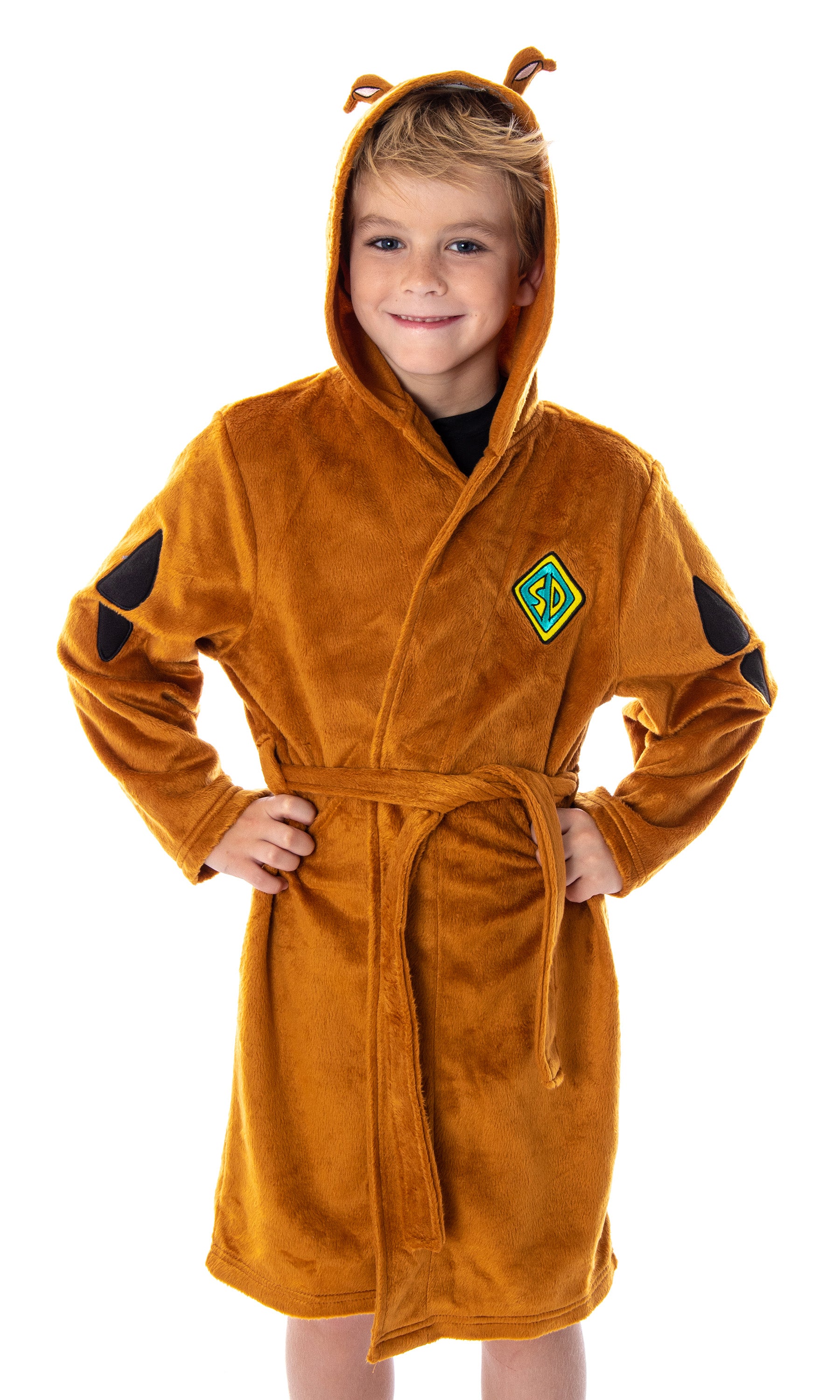 Scooby Doo Kids Costume Robe Soft Plush Fleece Hooded With Ears