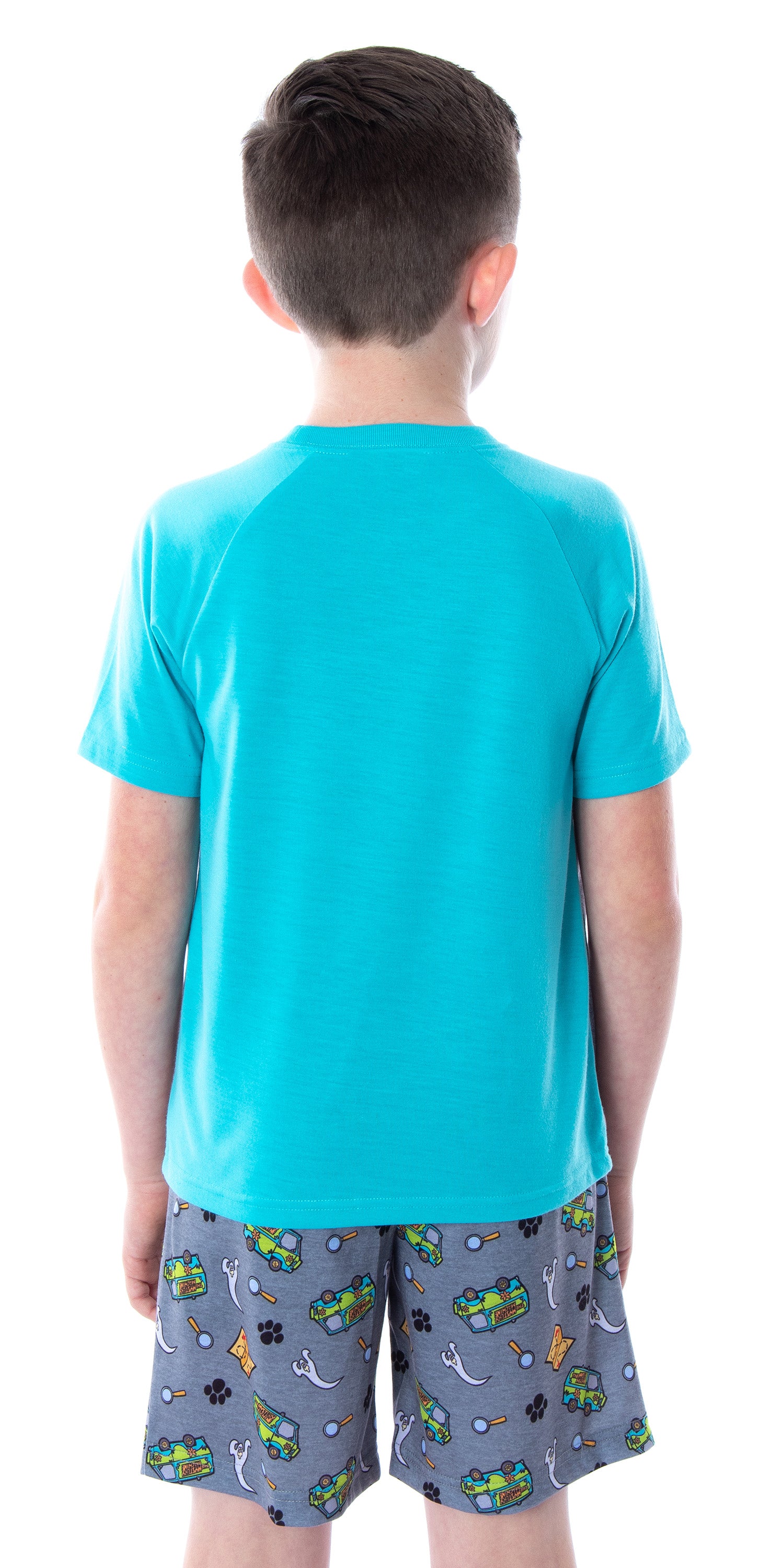 Scooby Doo Boy's Pajamas Mystery Machine Shirt and Shorts 2 PC Pajama Set
