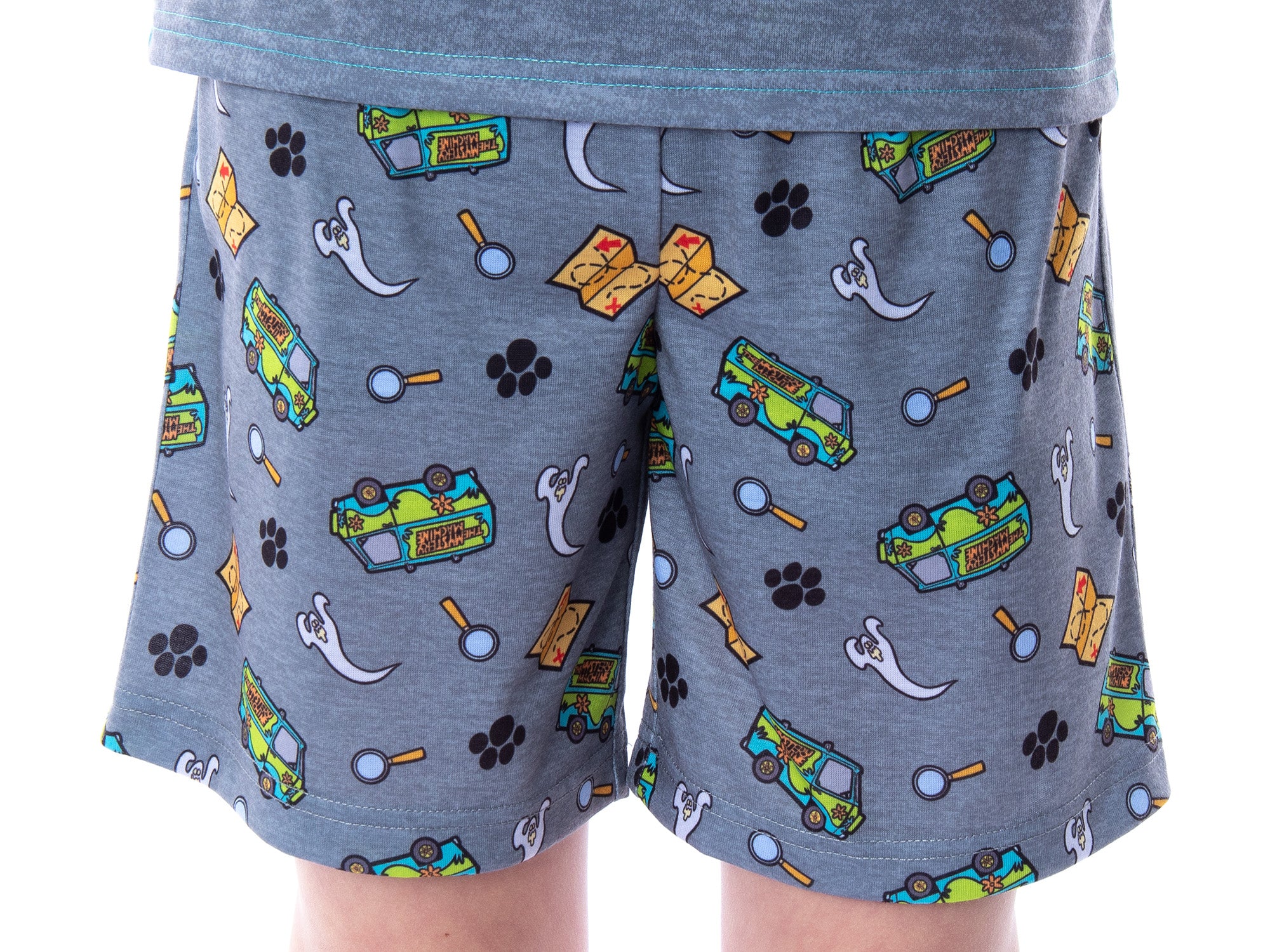 Scooby Doo Boy's Pajamas Mystery Machine Shirt and Shorts 2 PC Pajama Set