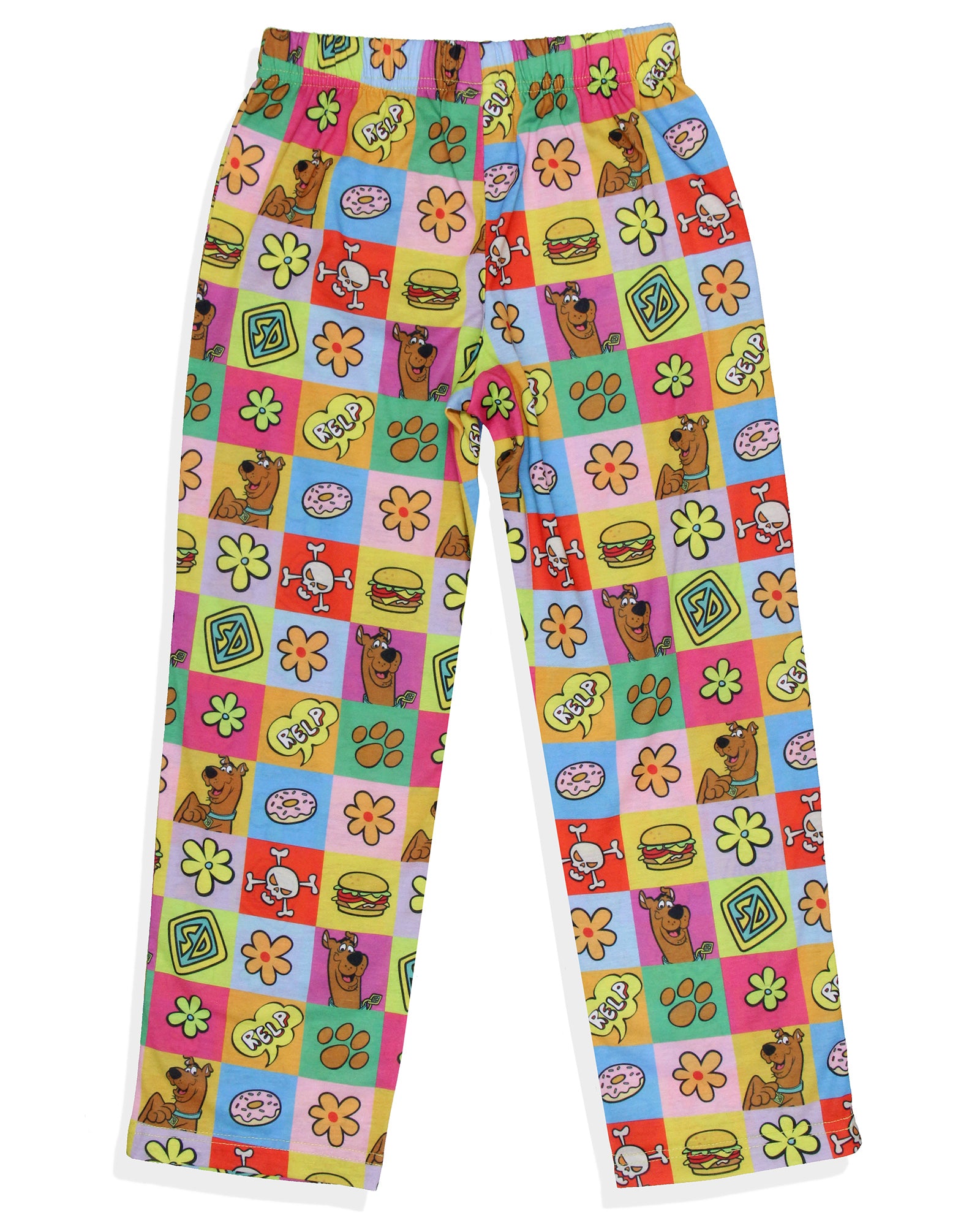 Scooby-Doo Girls Pjs All Over Print Square Icons Lounge Pajama Pants