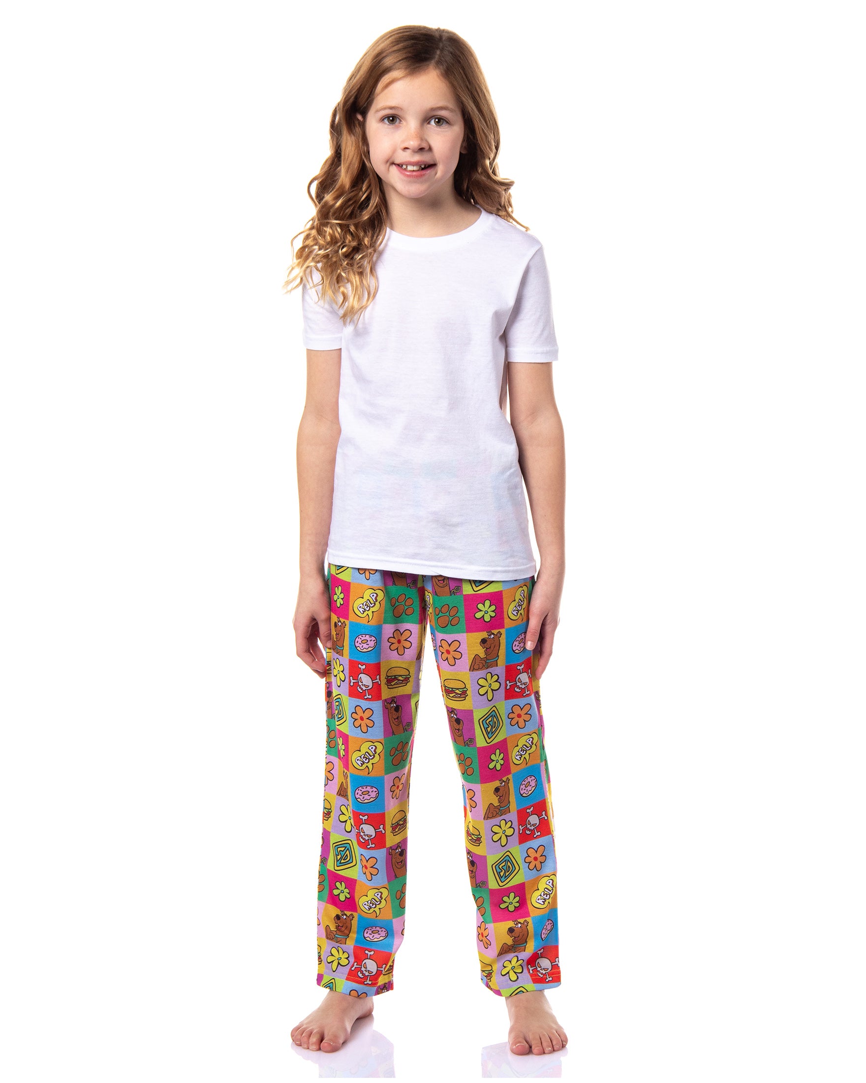 Scooby-Doo Girls Pjs All Over Print Square Icons Lounge Pajama Pants