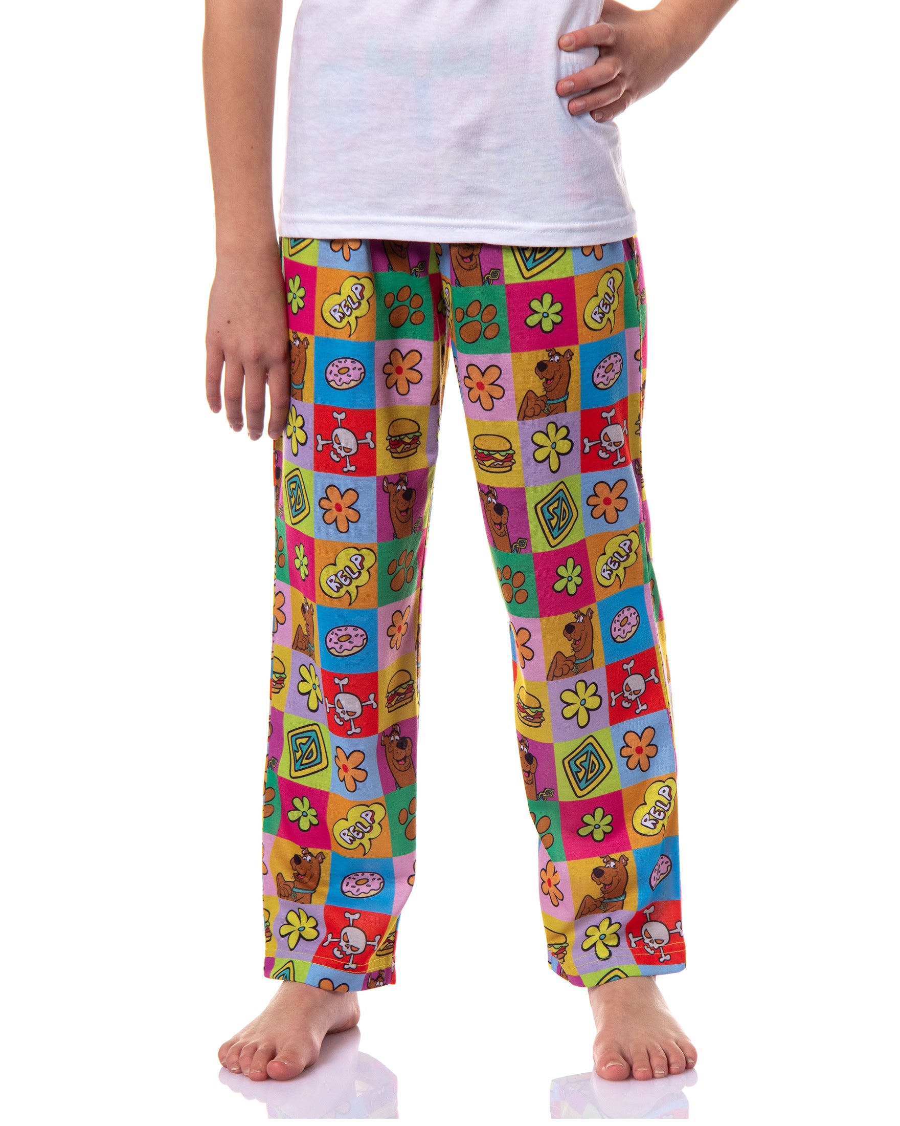 Scooby-Doo Girls Pjs All Over Print Square Icons Lounge Pajama Pants