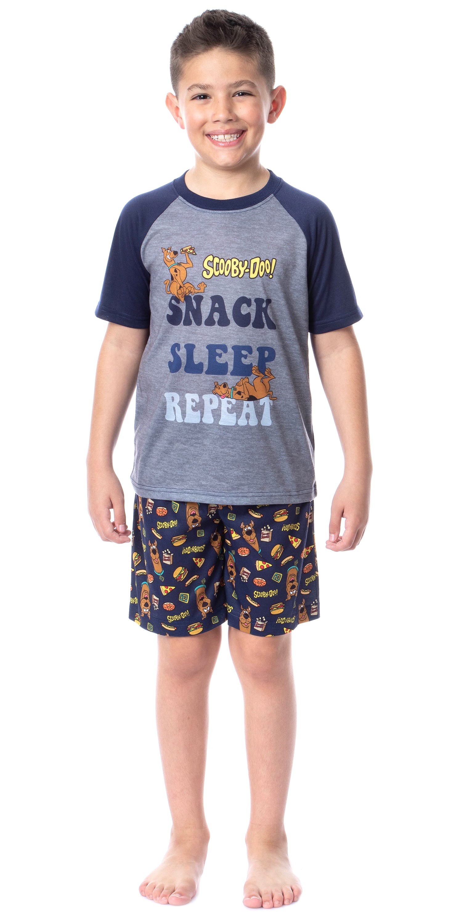 Scooby-Doo Boys' Snack Sleep Repeat Scooby Sleep Pajama Set Short