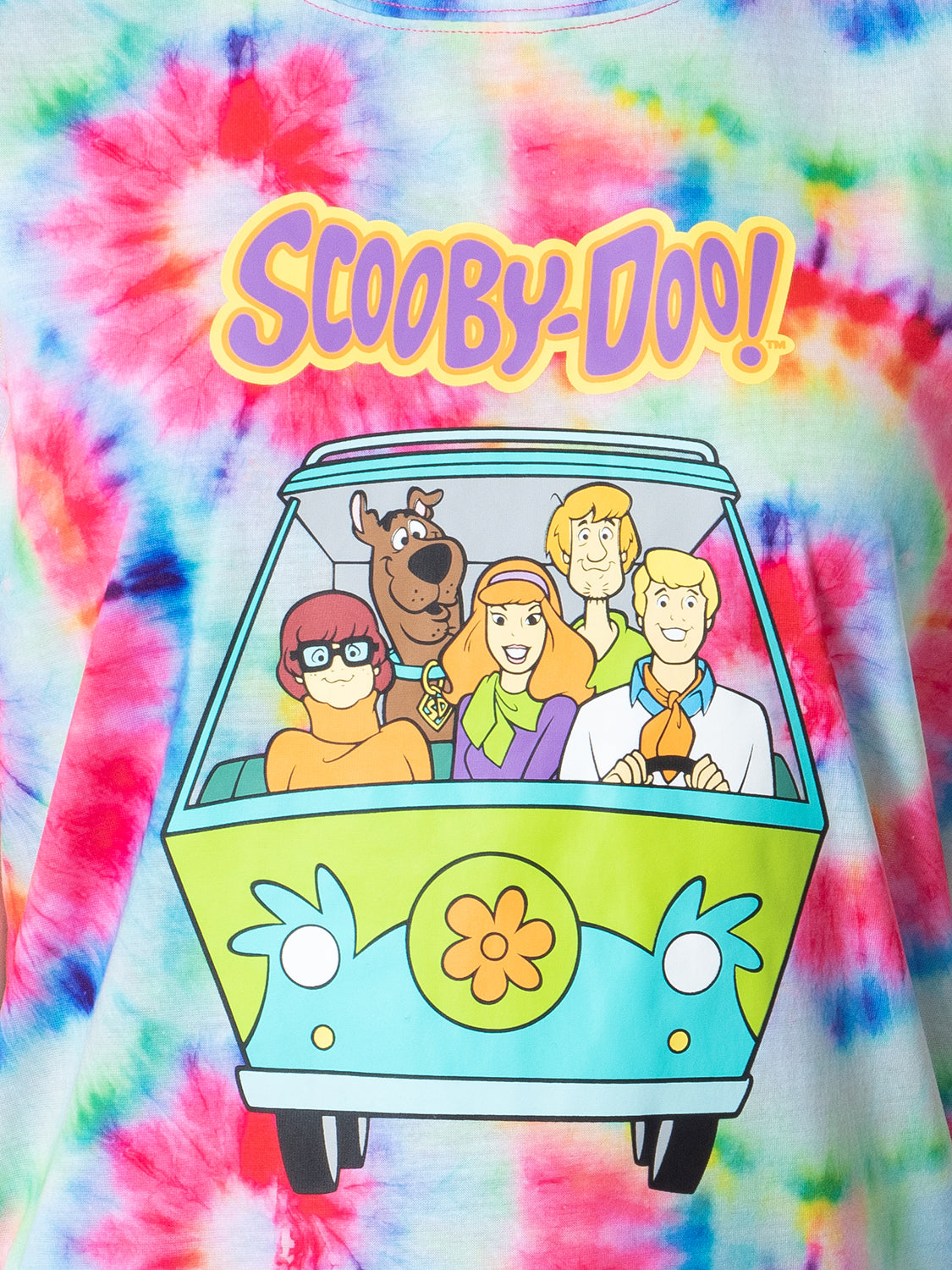 Scooby-Doo Womens' Mystery Machine Tie Dye Sleep Pajama Set Short