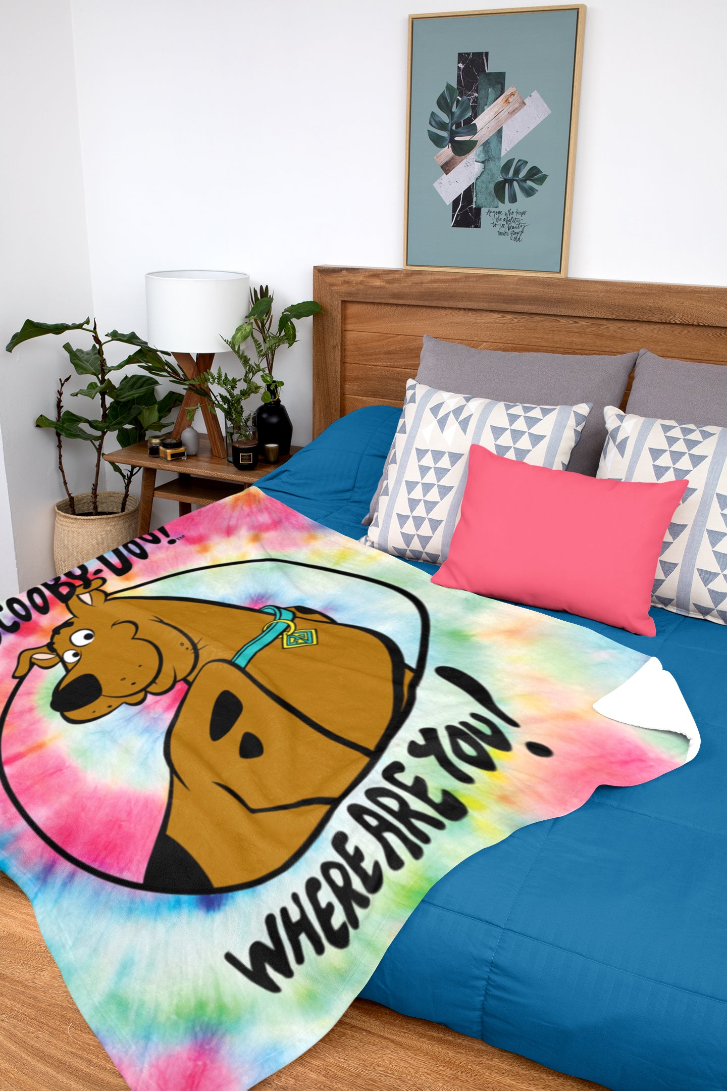Scooby Doo Where Are You? Tie Dye Silk Touch Throw Blanket