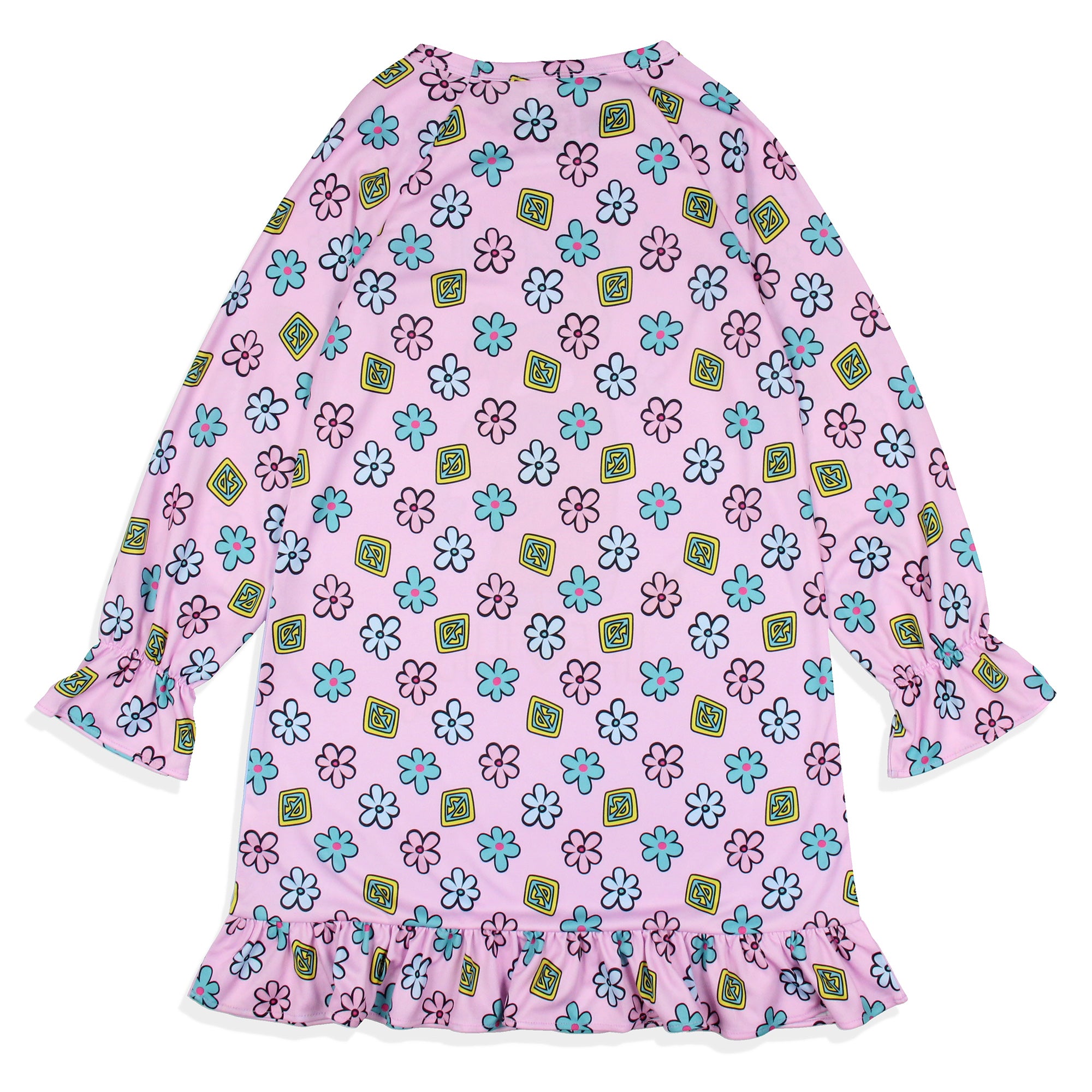 Scooby-Doo Girls' I Woke Up Like This Flower Sleep Pajama Dress Nightgown
