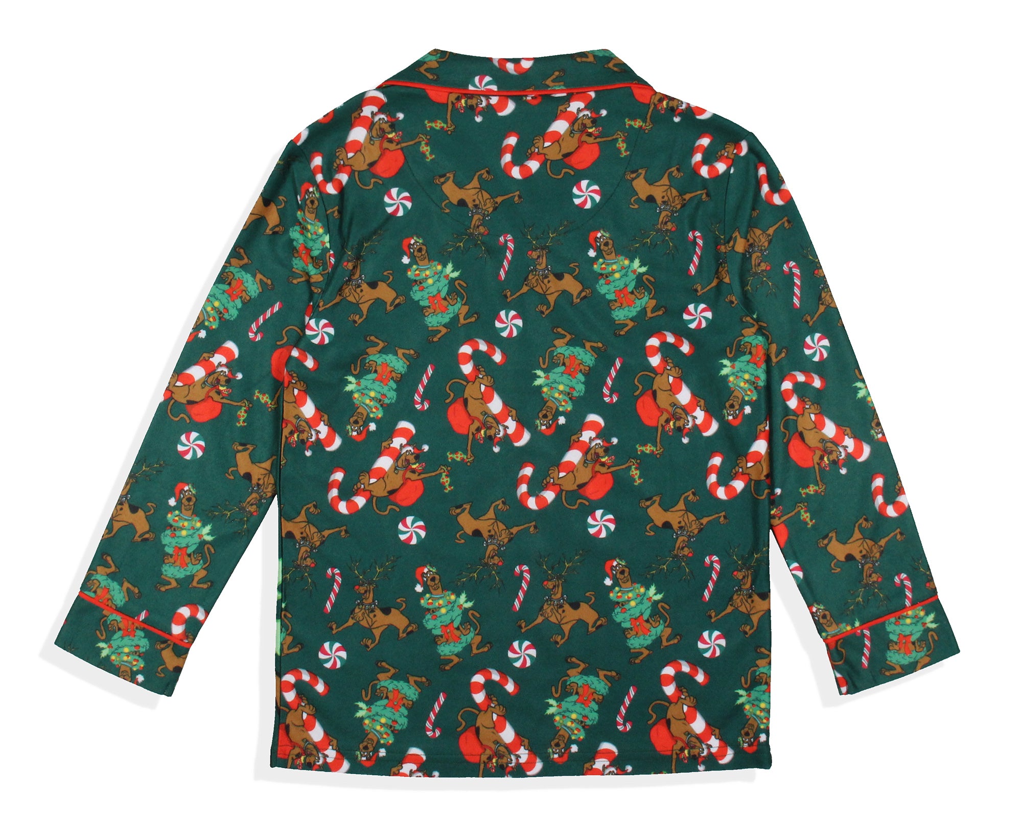 Scooby-Doo Boys' Christmas Character Tree Reindeer Button Sleep Pajama Set