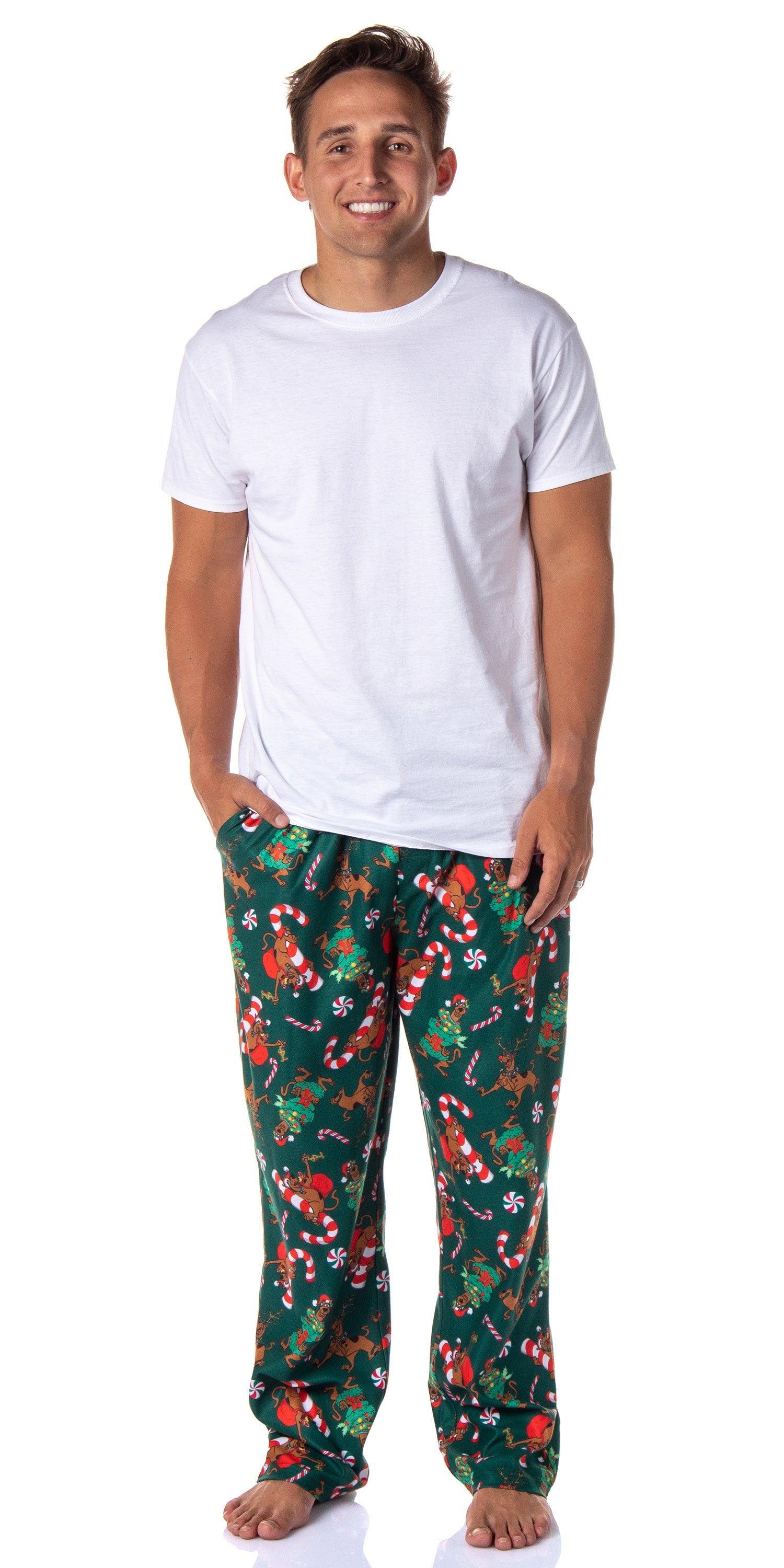 Scooby-Doo Mens' Christmas Character Tree Reindeer Sleep Pajama Pants