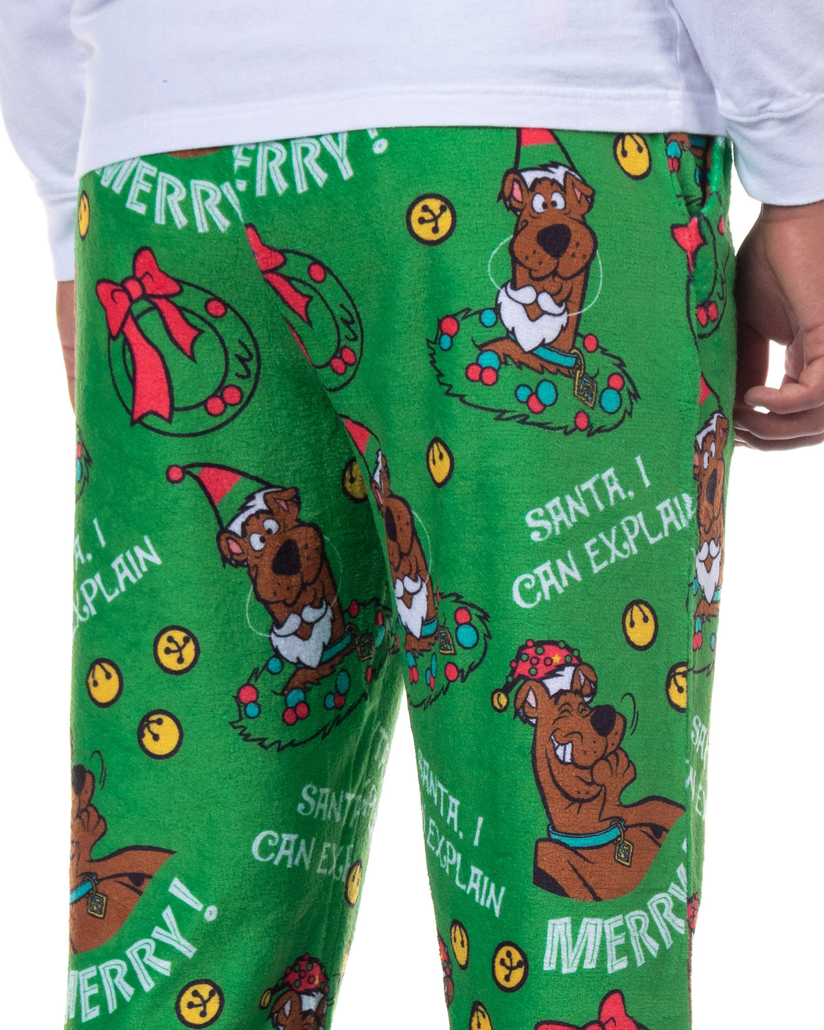 Scooby-Doo Pajamas Men's Santa I Can Explain Fleece Lounge PJ Pants