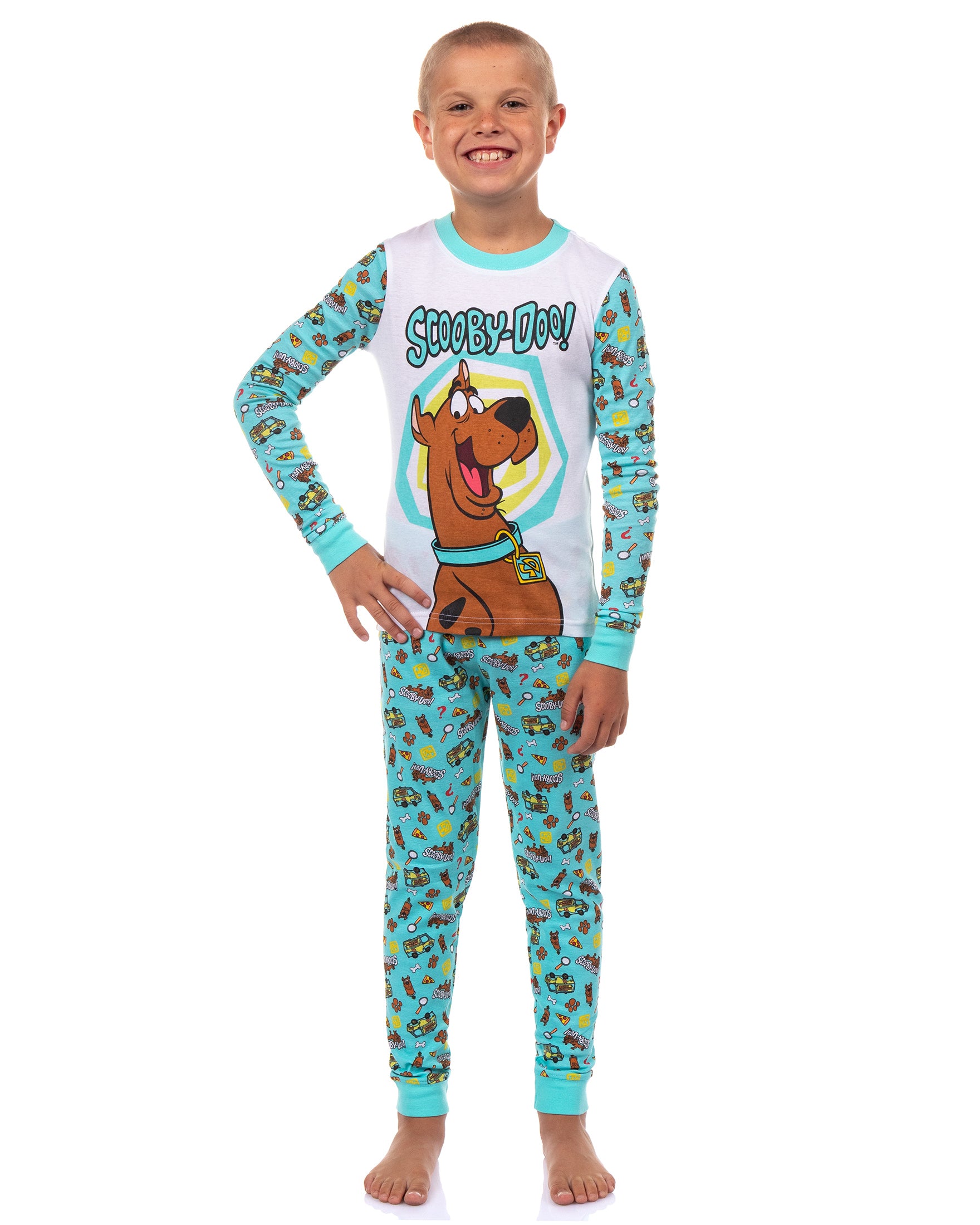 Scooby Doo Boys' Pajamas 2-Piece Tight-Fit Lounge Sleep Set