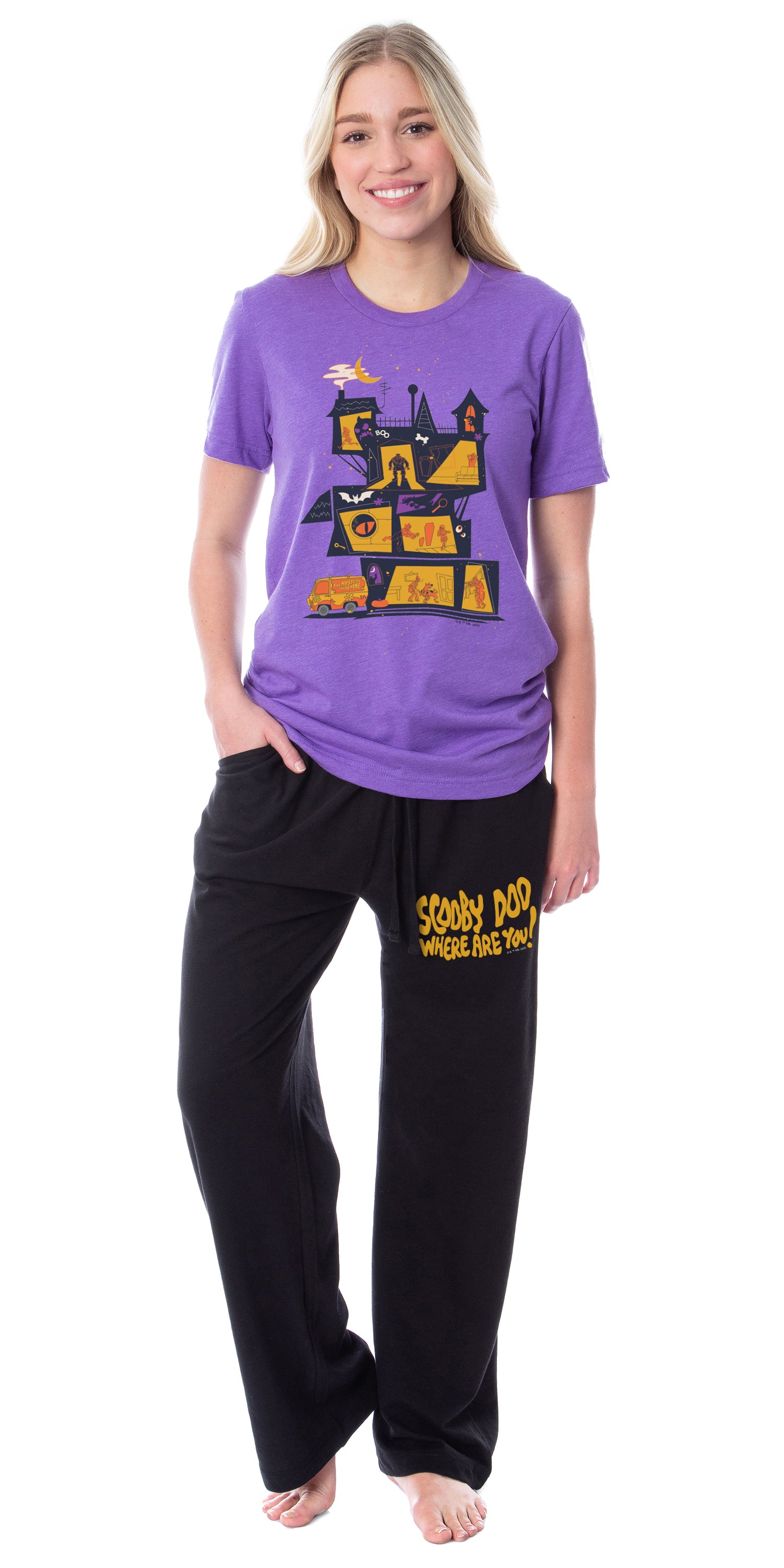 Scooby-Doo Womens' Haunted House The Mystery Machine Sleep Pajama Set