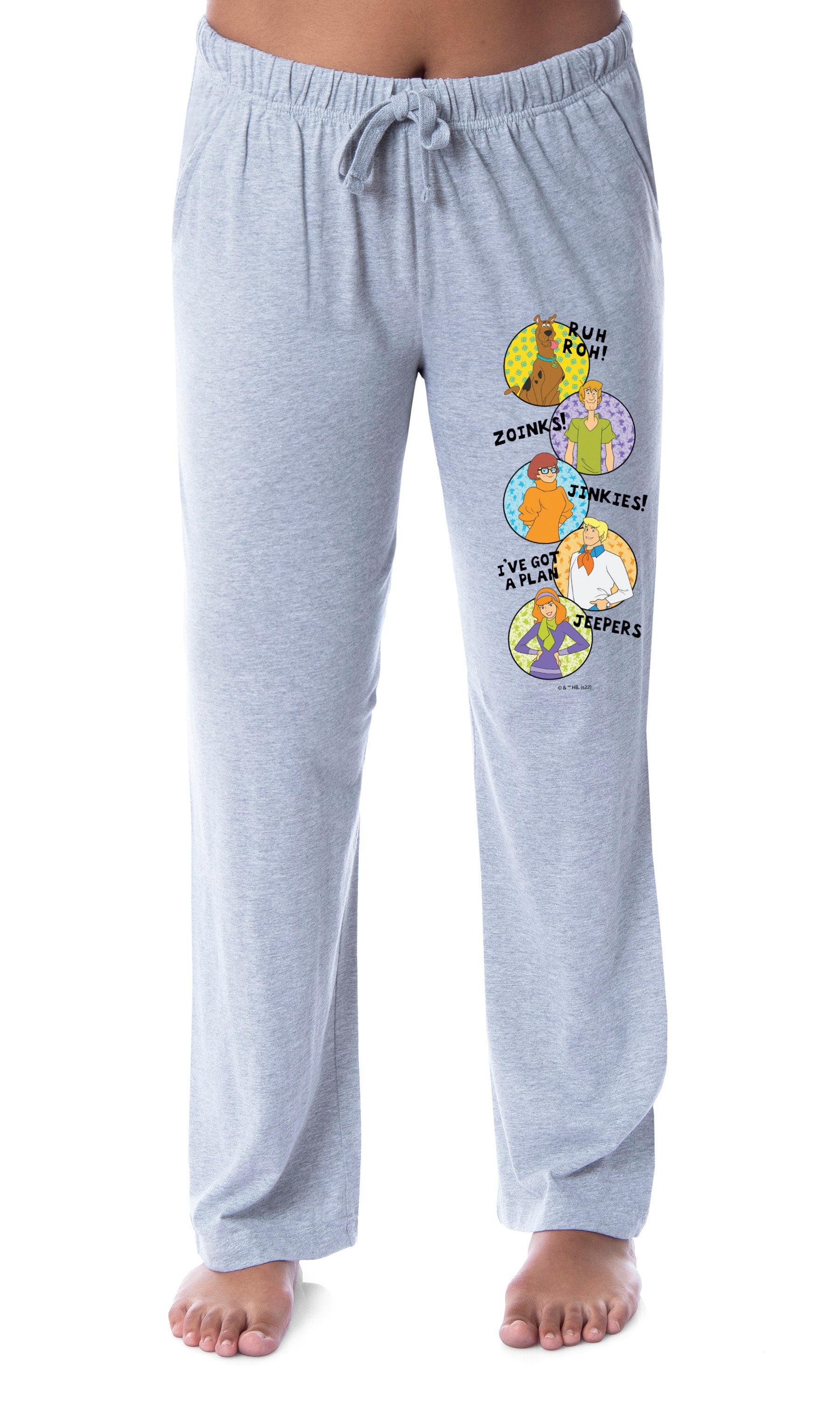 Scooby-Doo Womens' Scooby Shaggy Velma Fred Daphne Sayings Ruh Roh! Zoinks! Sleep Pajama Pants
