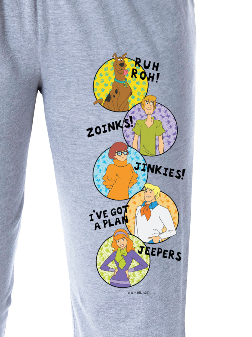 Scooby-Doo Womens' Scooby Shaggy Velma Fred Daphne Sayings Ruh Roh! Zoinks! Sleep Pajama Pants