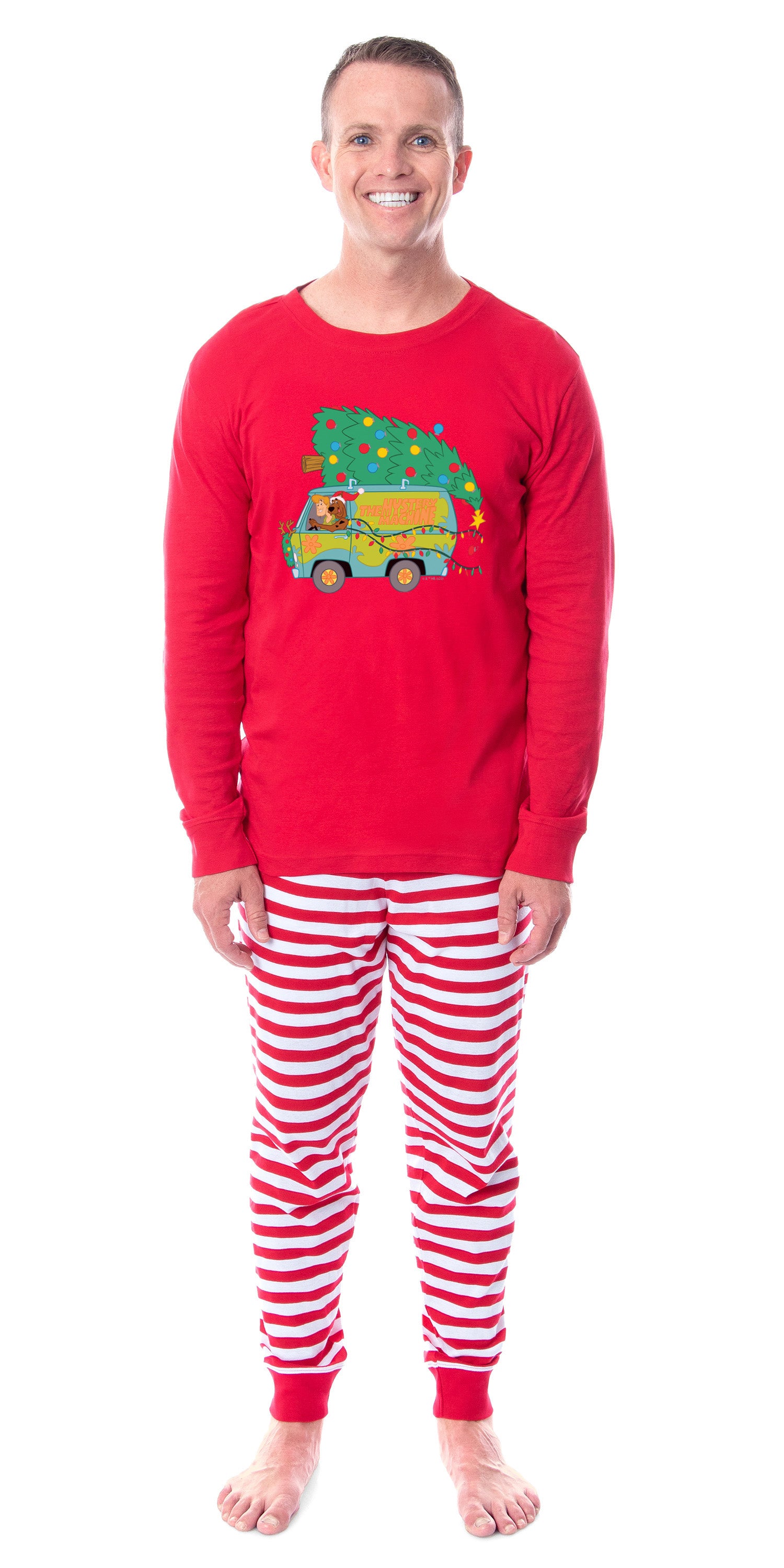 Scooby-Doo Mystery Machine The Gang Shaggy Christmas Tree Tight Fit Family Pajama Set