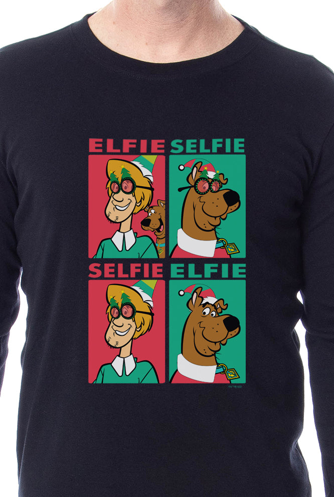 Scooby-Doo Shaggy Elfie Selfie Christmas Tight Fit Family Pajama Set