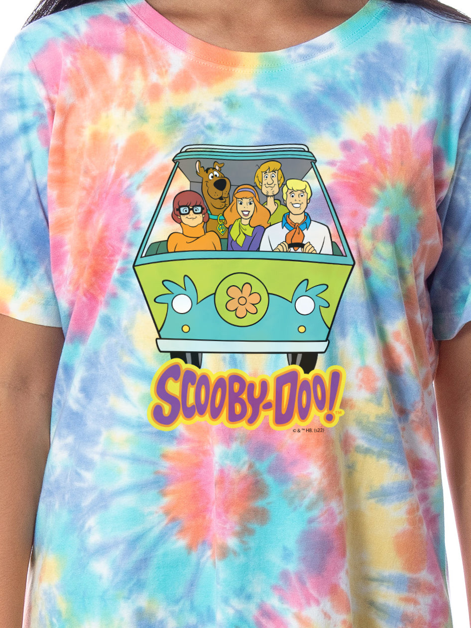 Scooby-Doo Womens' The Gang Mystery Machine Shaggy Velma Daphne Fred Scooby Nightgown Sleep Pajama Shirt