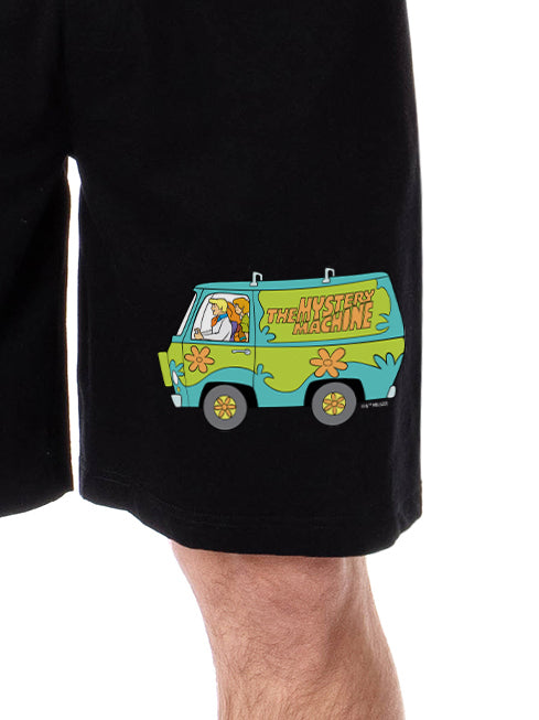 Scooby-Doo Mens' Cartoon The Gang Mystery Machine Daphne Velma Scooby Shaggy Fred Sleep Pajama Shorts