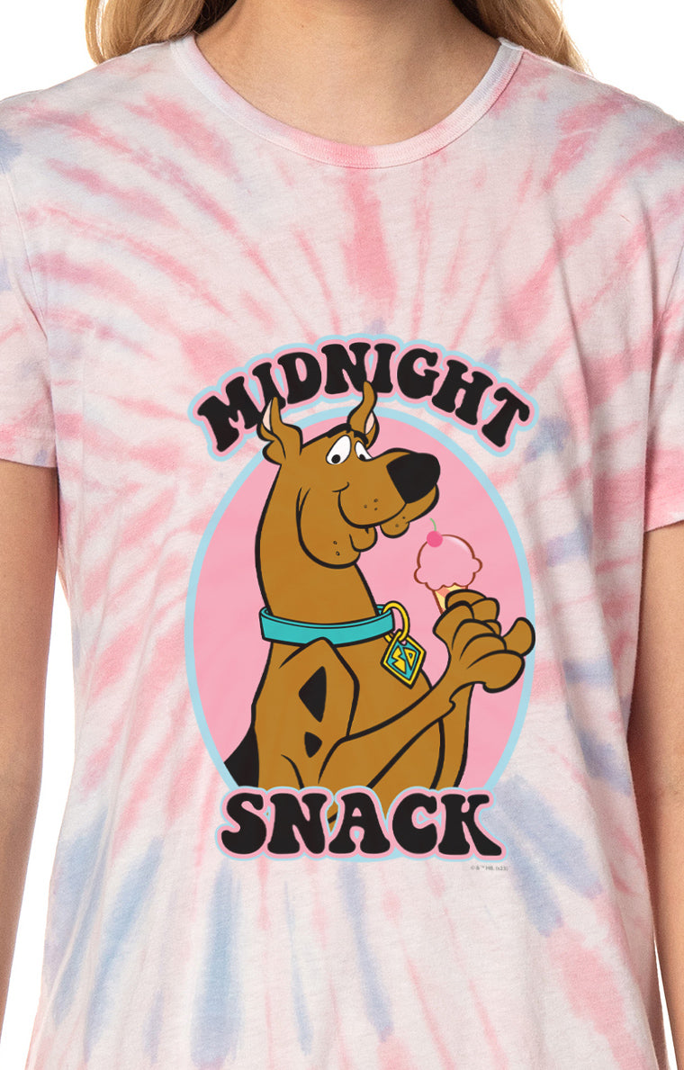 Scooby-Doo Women's Midnight Snack Nightgown Sleep Pajama Shirt For Adults