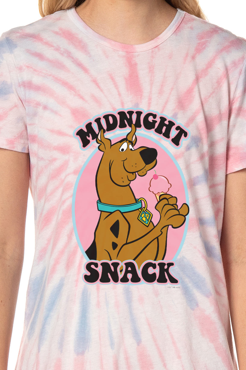 Scooby-Doo Women's Midnight Snack Nightgown Sleep Pajama Shirt For Adults