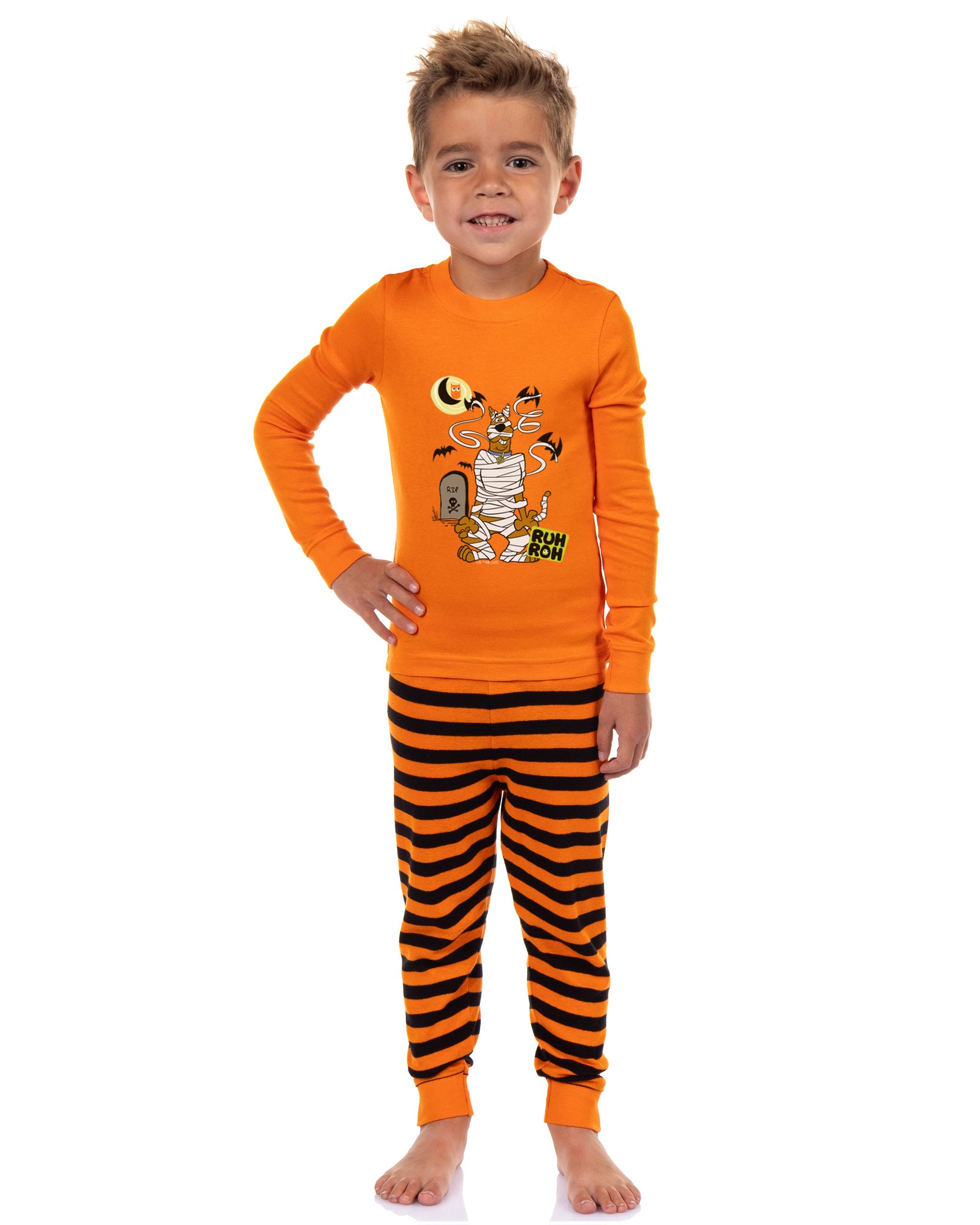 Scooby-Doo Halloween Ruh Roh 2 Piece Long Sleeve Pajama Set