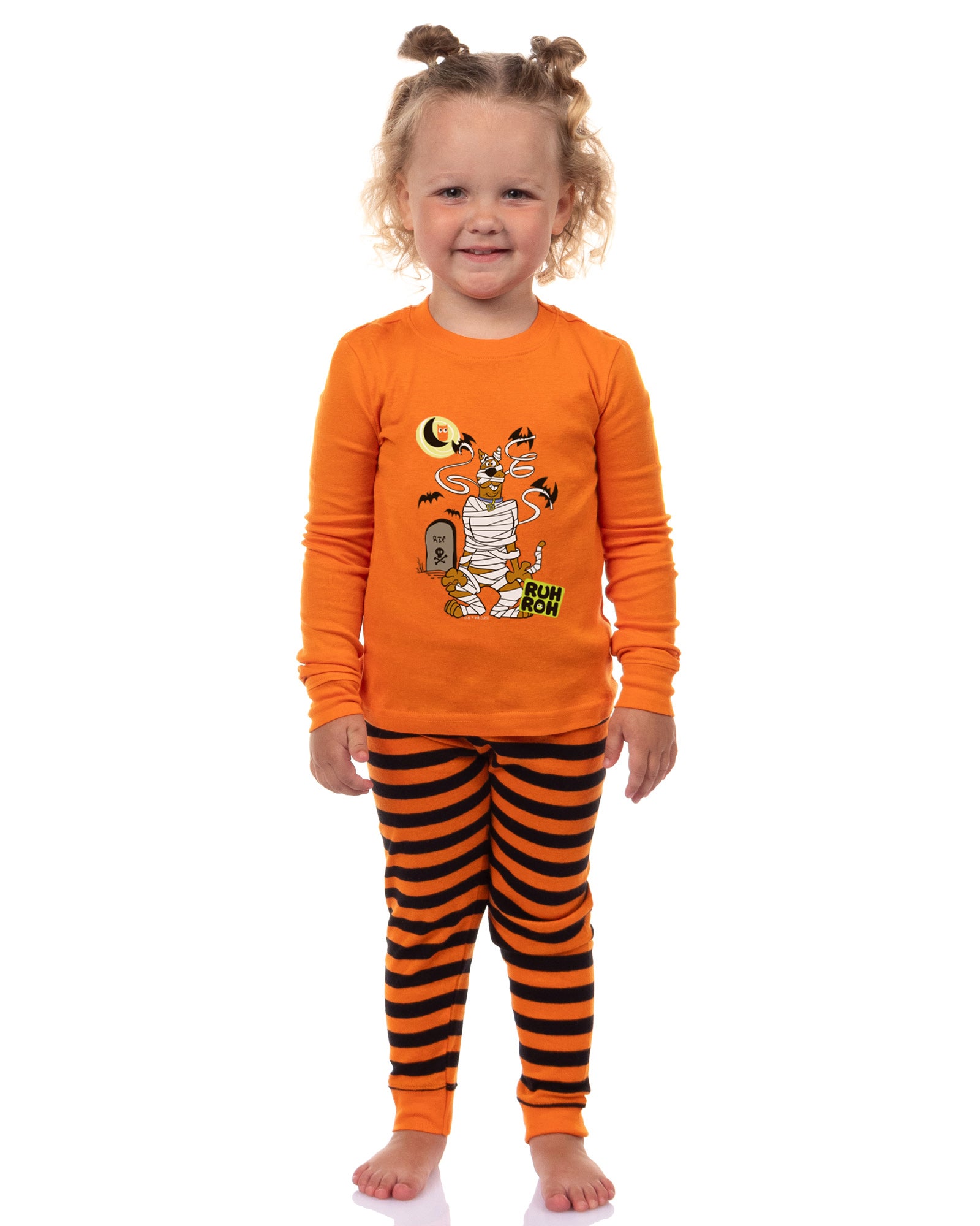 Scooby-Doo Halloween Ruh Roh 2 Piece Long Sleeve Pajama Set