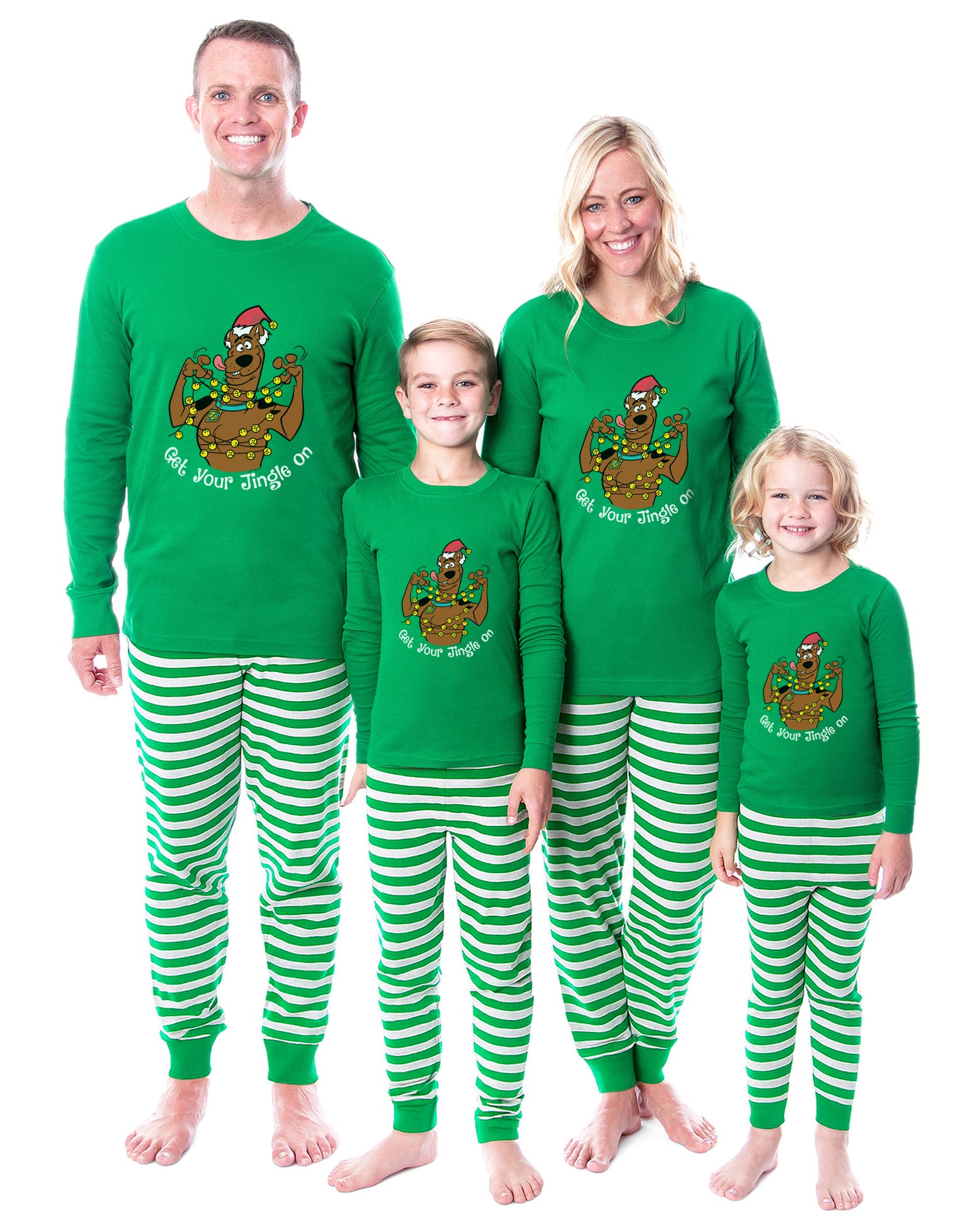 Scooby-Doo Christmas Jingle Bells Family Pajamas 2 Piece Long Sleeve Pajama Set