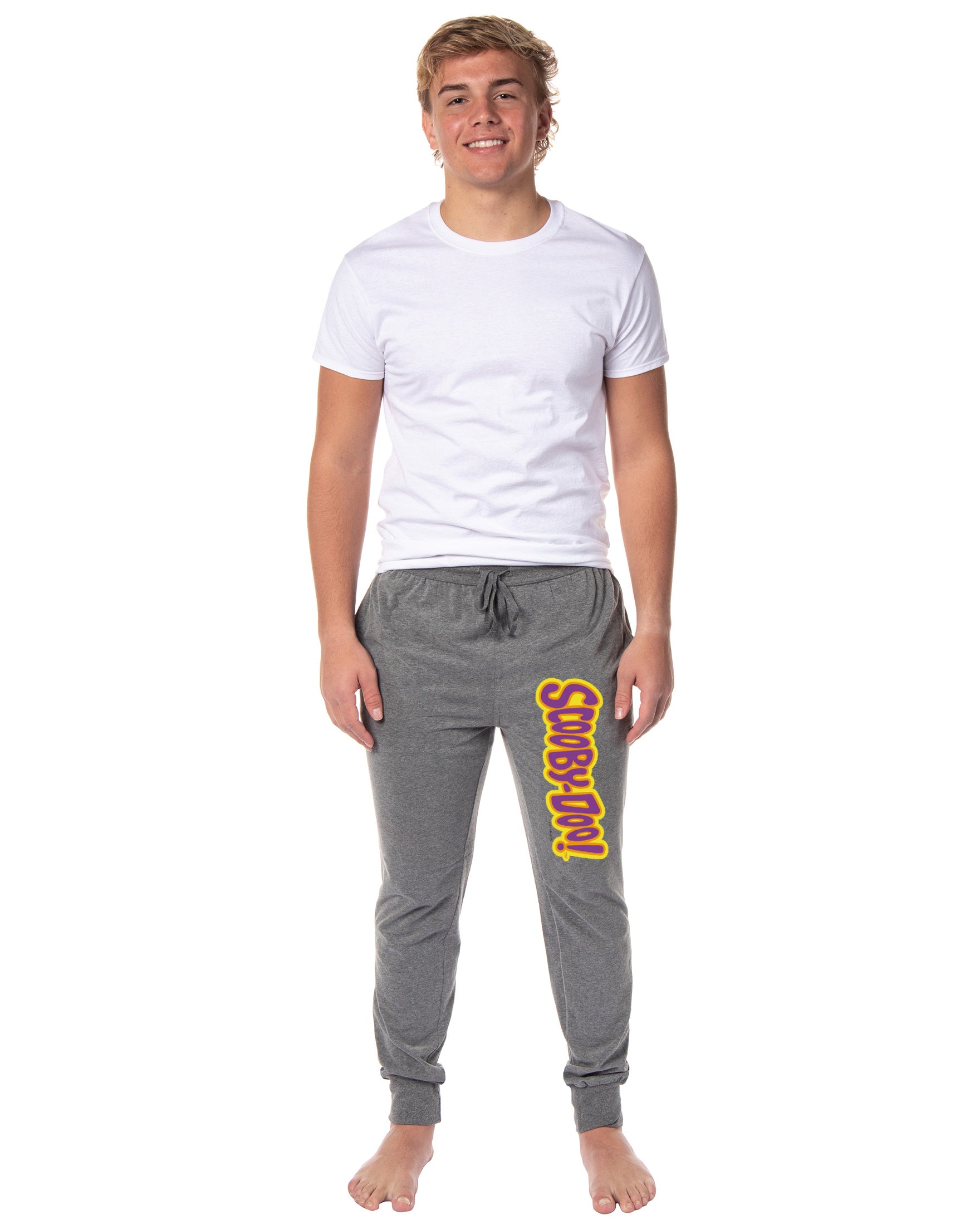 Scooby-Doo Mens' Scooby Classic Icon Title Logo Sleep Jogger Pajama Pants
