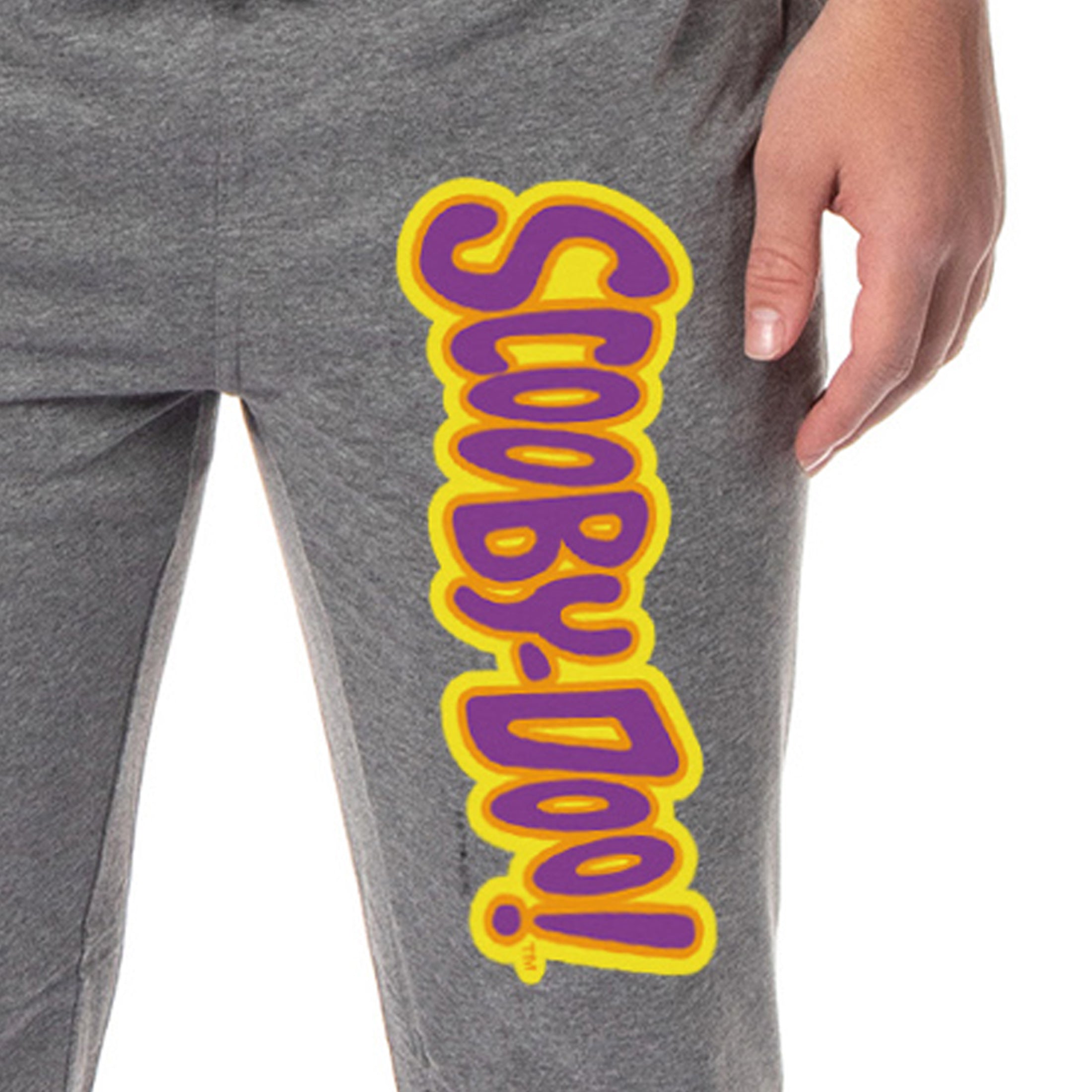 Scooby-Doo Mens' Scooby Classic  Title Logo Jogger Pajama Pants