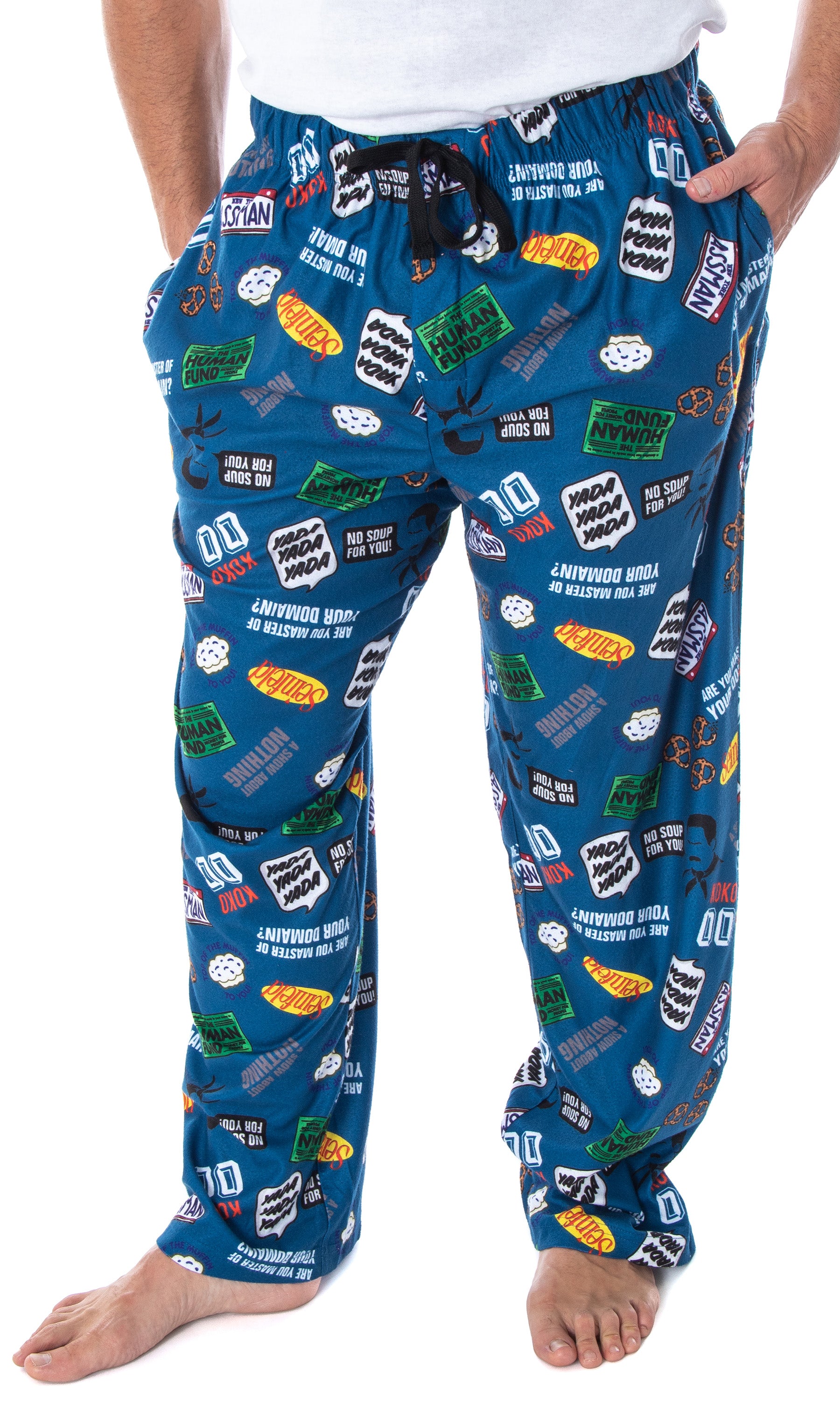 Seinfeld TV Series Men's Allover Themed Pattern Adult Sleep Pajama Pants